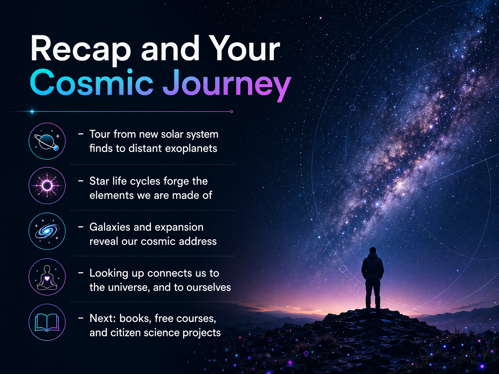 Recap and Your Cosmic Journey