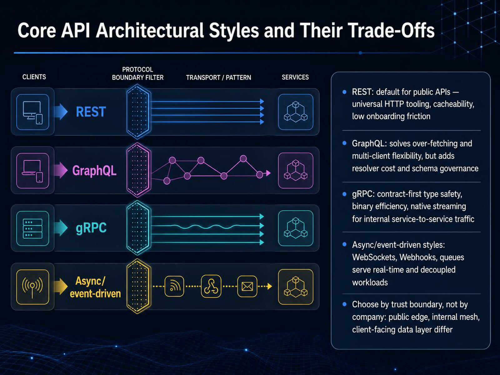 Core API Architectural Styles and Their Trade-Offs