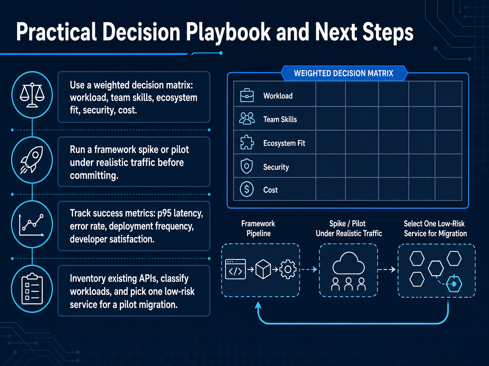 Practical Decision Playbook and Next Steps