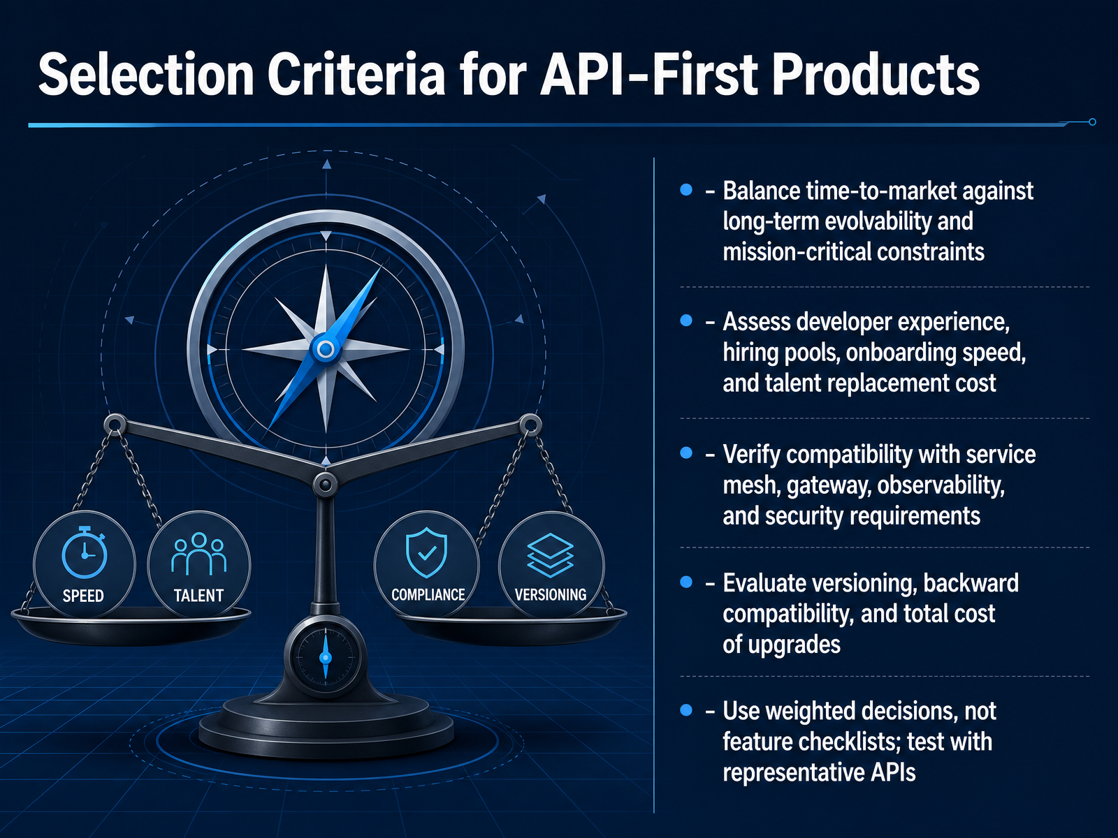 Selection Criteria for API-First Products