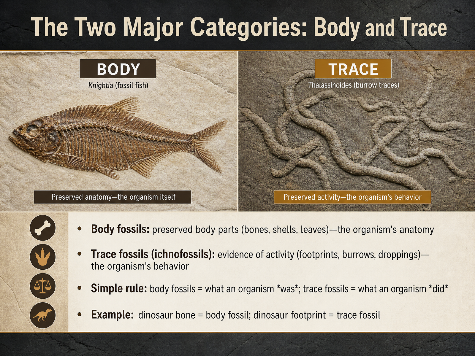 The Two Major Categories: Body and Trace