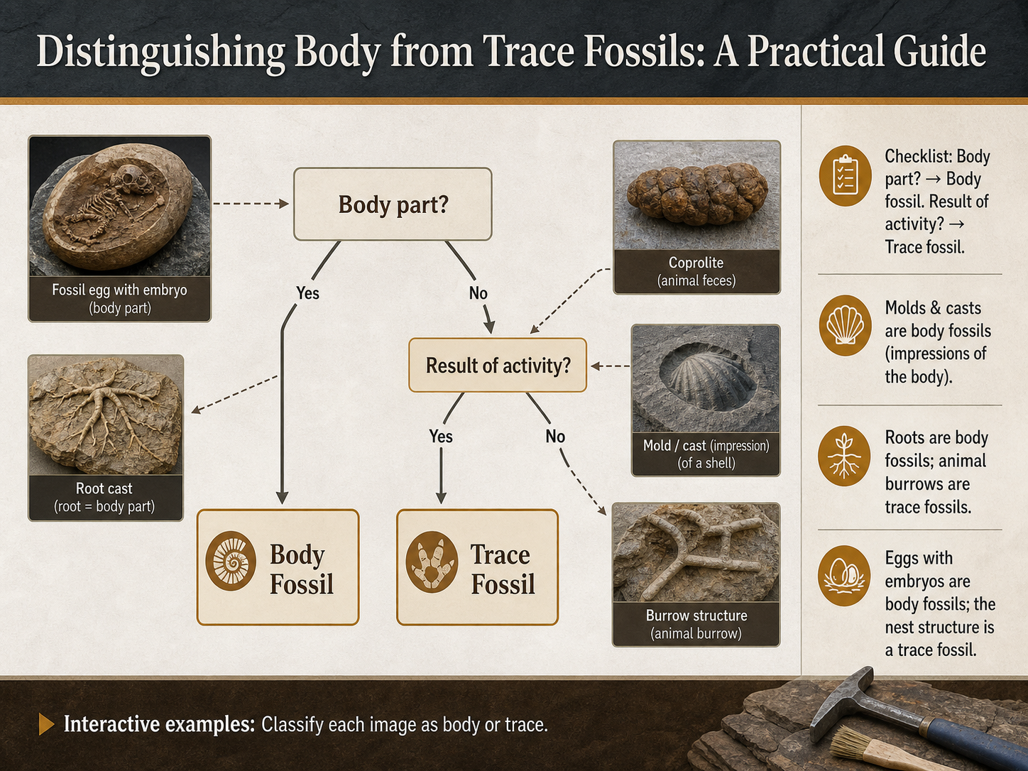 Distinguishing Body from Trace Fossils: A Practical Guide