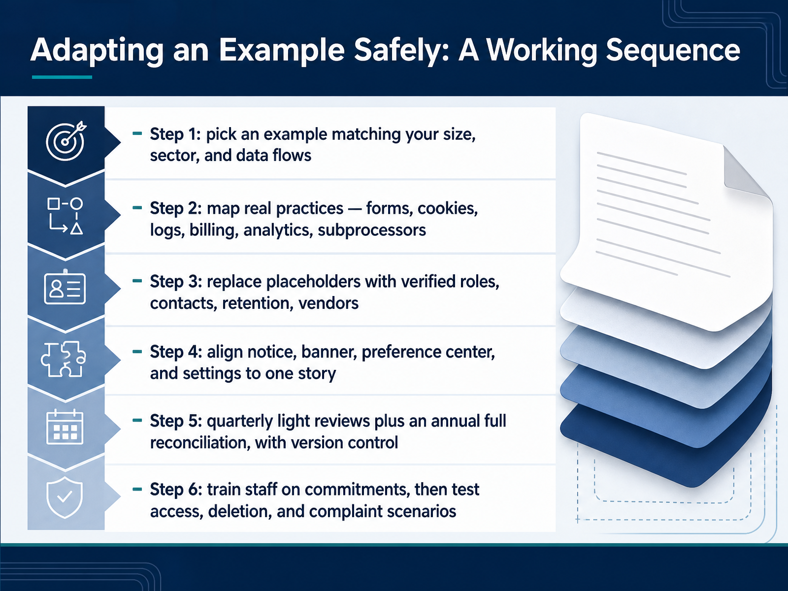 Adapting an Example Safely: A Working Sequence