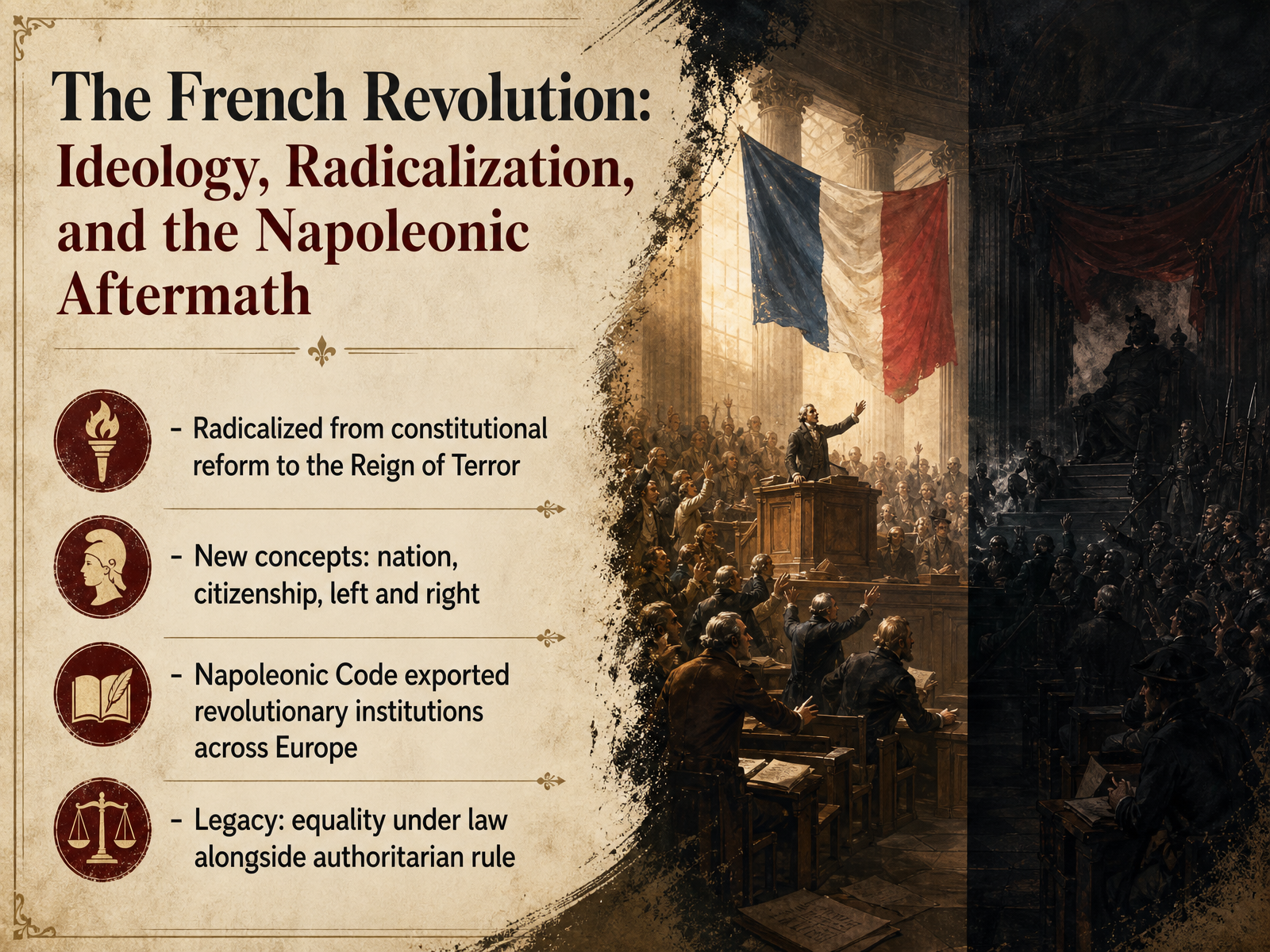 The French Revolution: Ideology, Radicalization, and the Napoleonic Aftermath