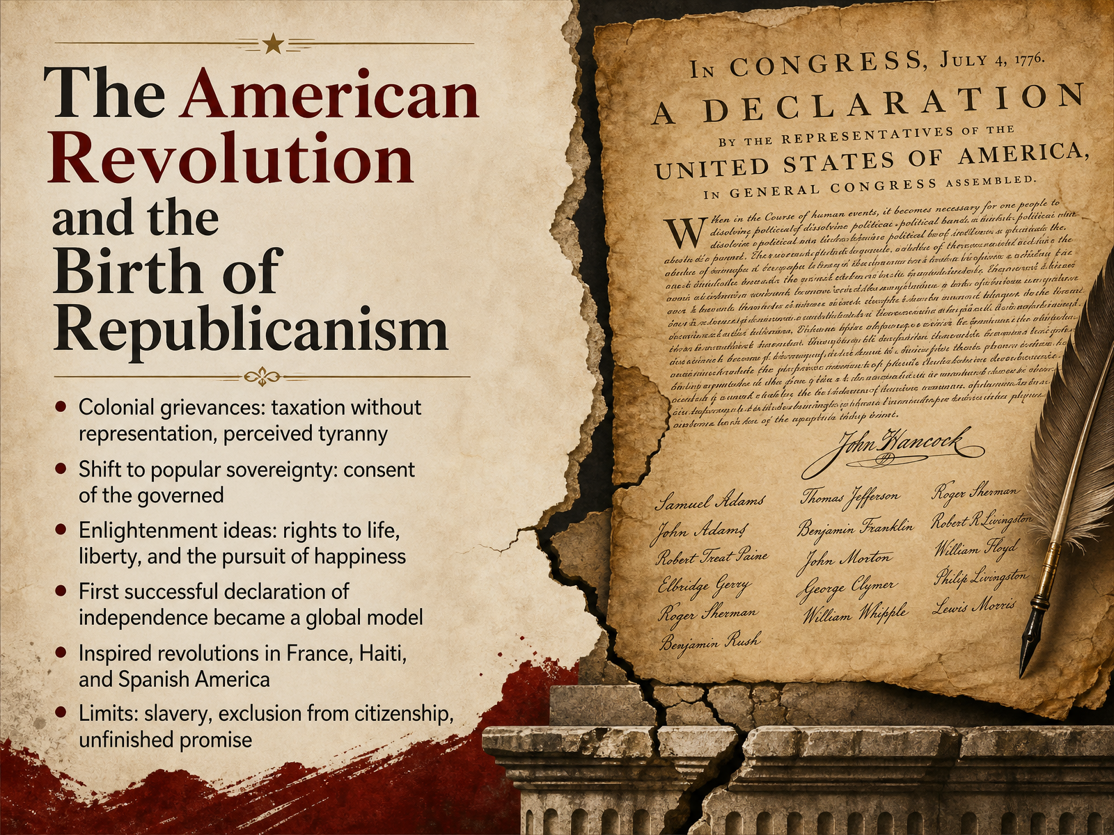 The American Revolution and the Birth of Republicanism