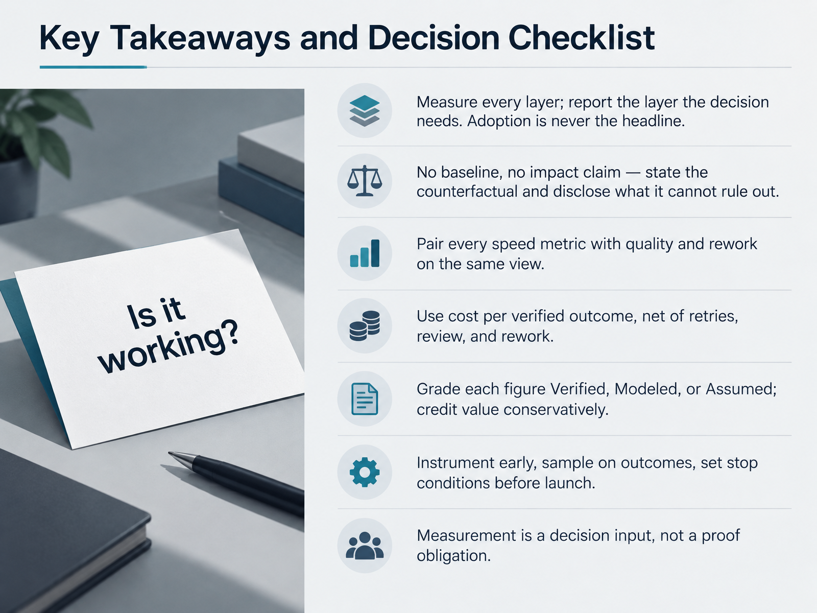 Key Takeaways and Decision Checklist