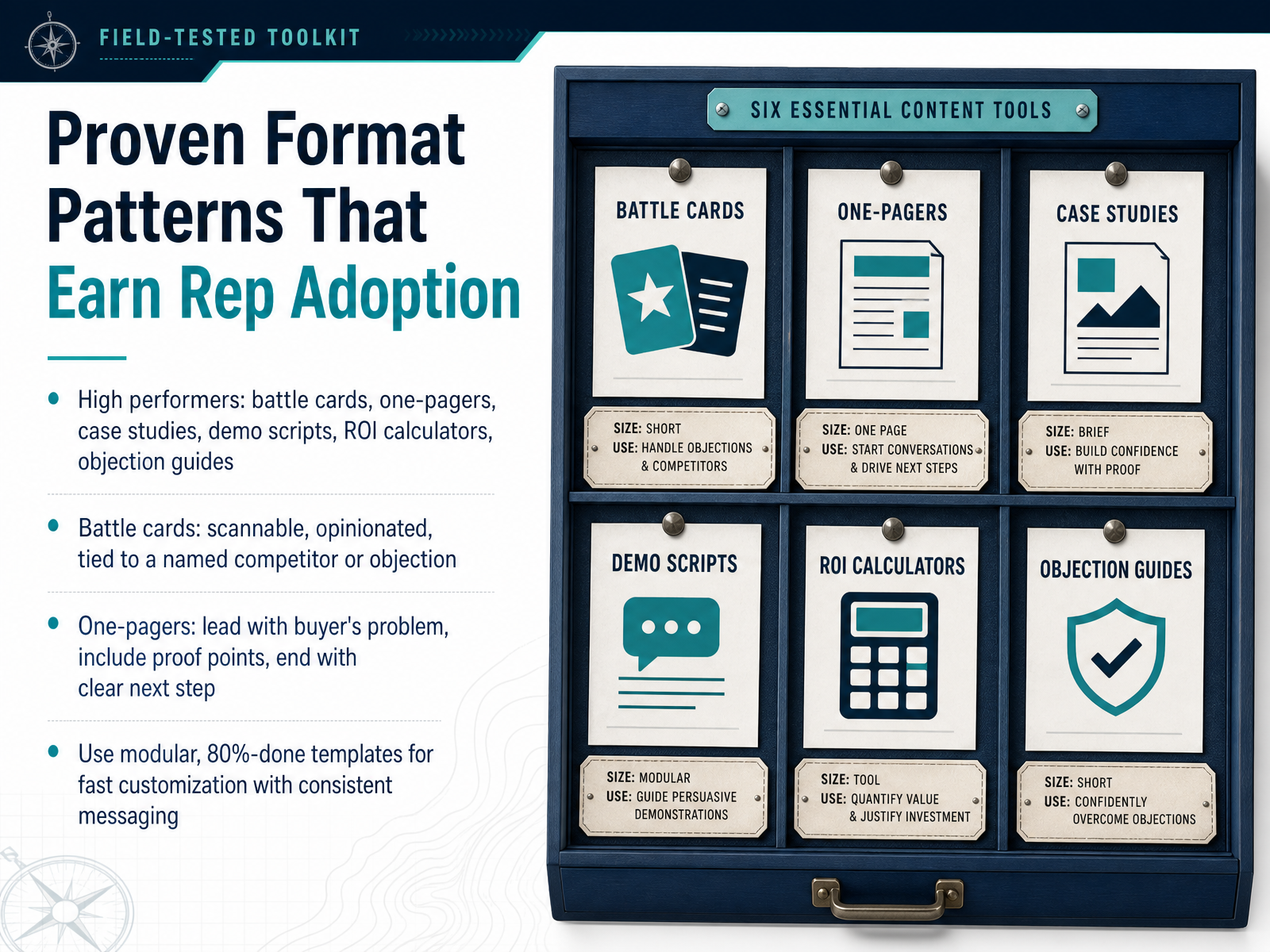 Proven Format Patterns That Earn Rep Adoption