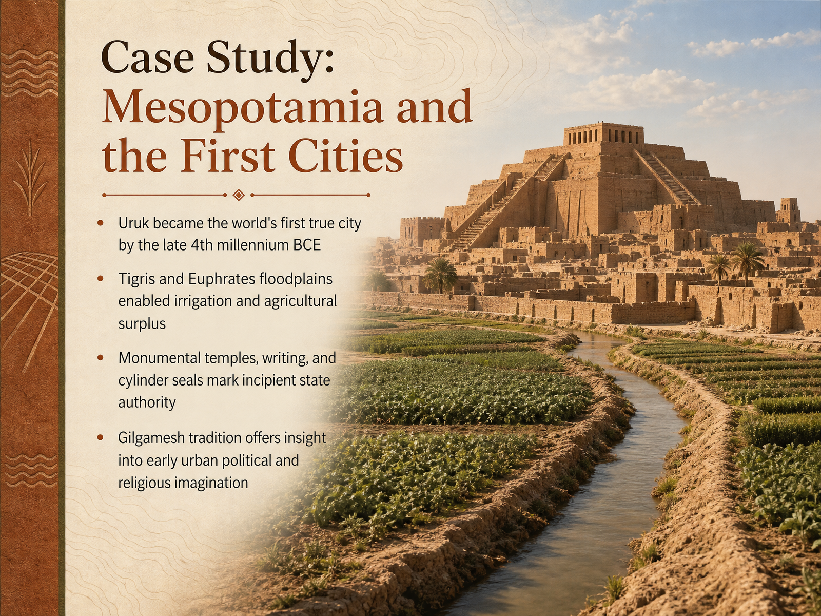 Case Study: Mesopotamia and the First Cities
