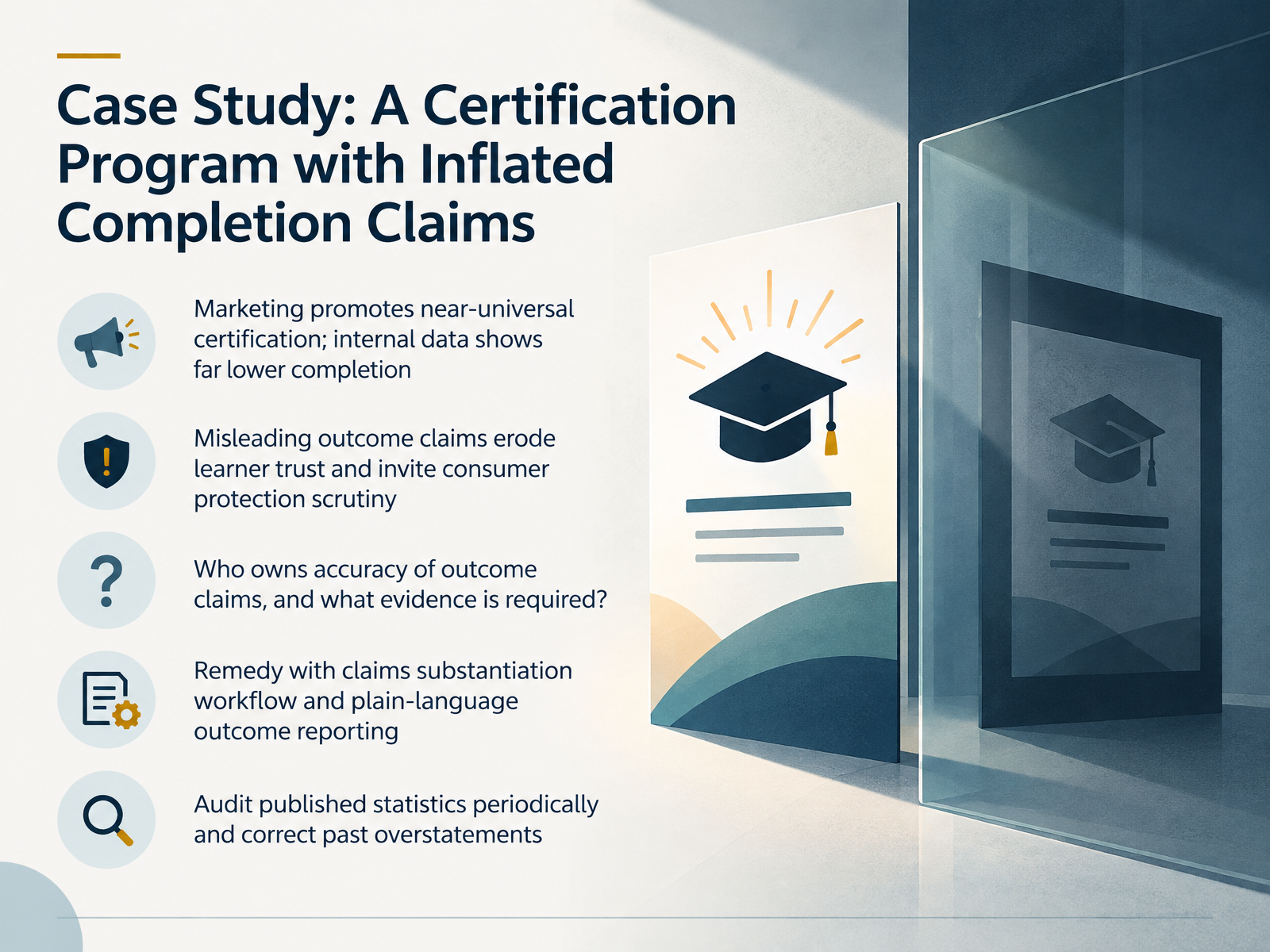 Case Study: A Certification Program with Inflated Completion Claims
