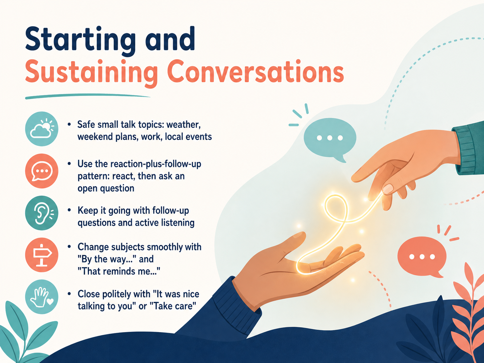 Starting and Sustaining Conversations
