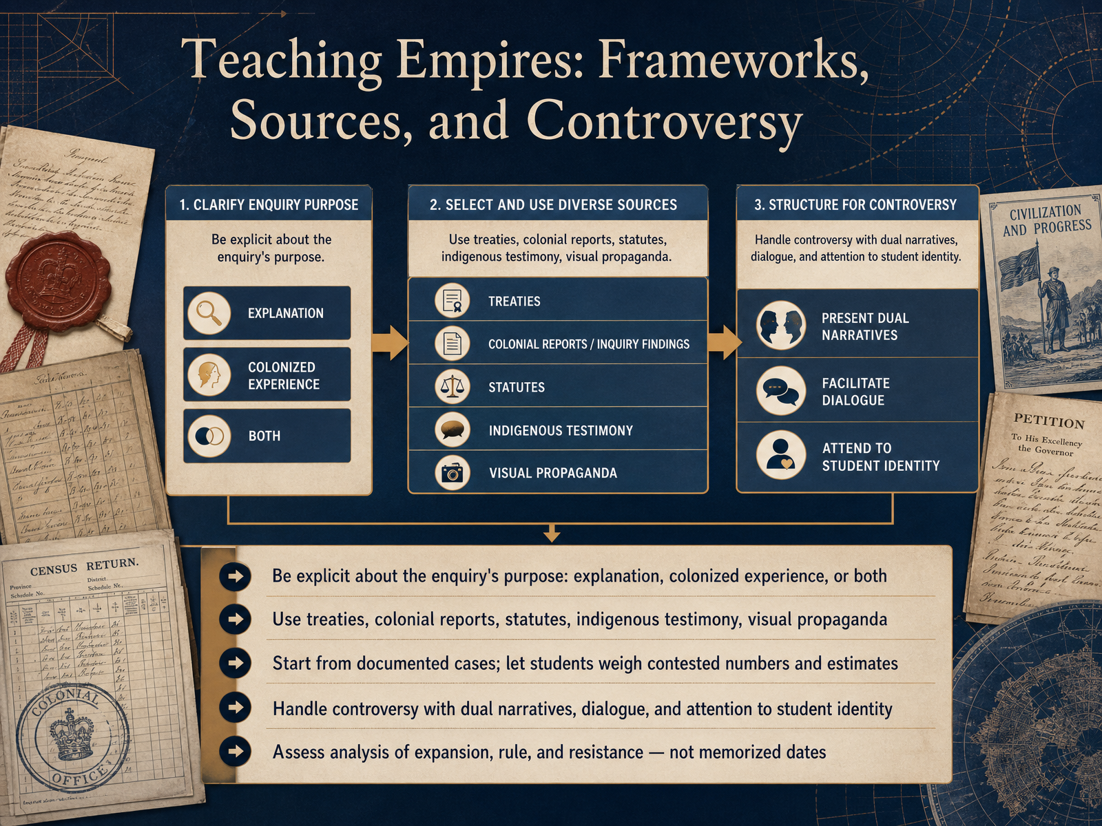 Teaching Empires: Frameworks, Sources, and Controversy