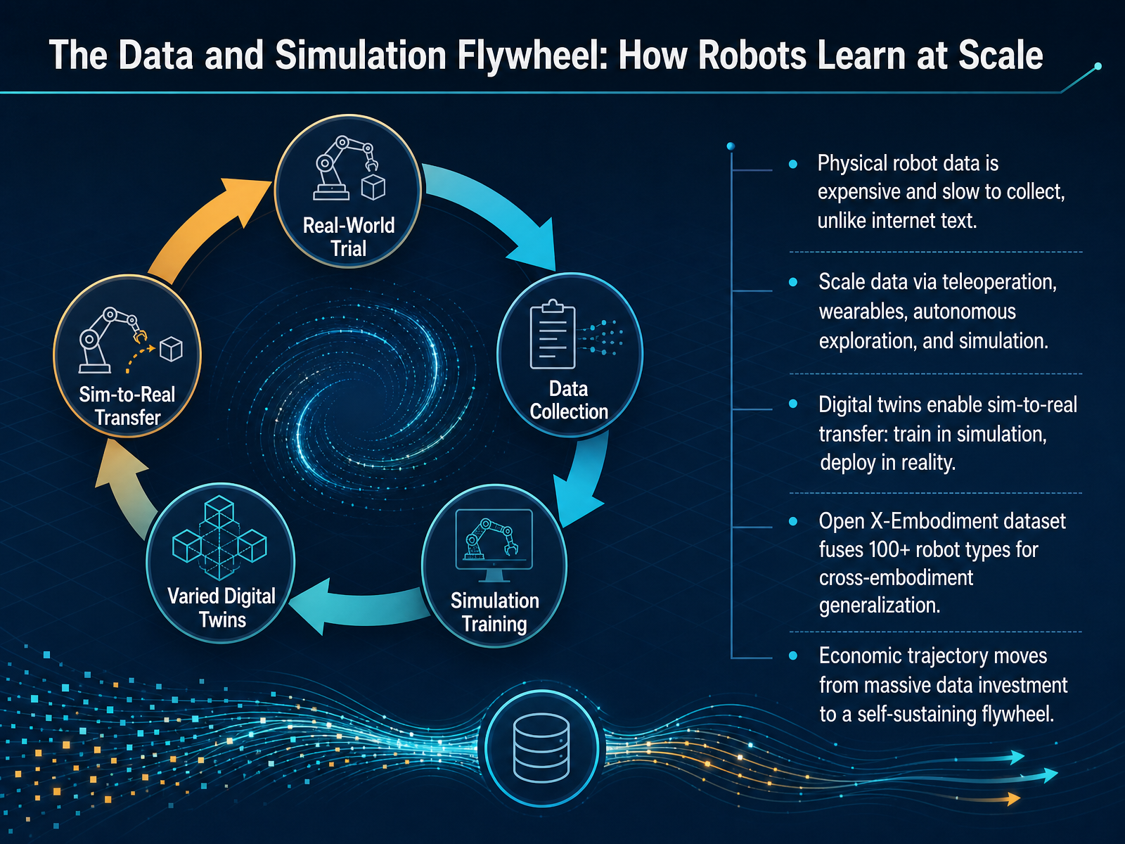 The Data and Simulation Flywheel: How Robots Learn at Scale