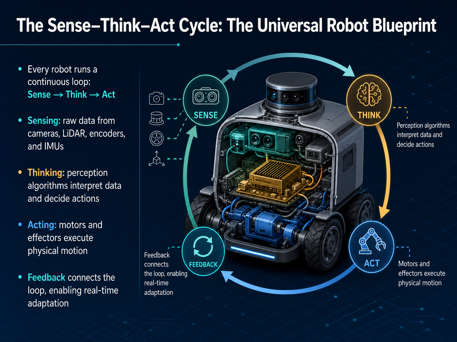 The Sense–Think–Act Cycle: The Universal Robot Blueprint