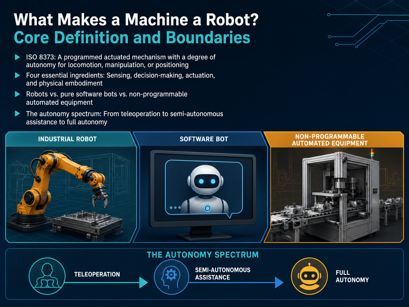 What Makes a Machine a Robot? Core Definition and Boundaries