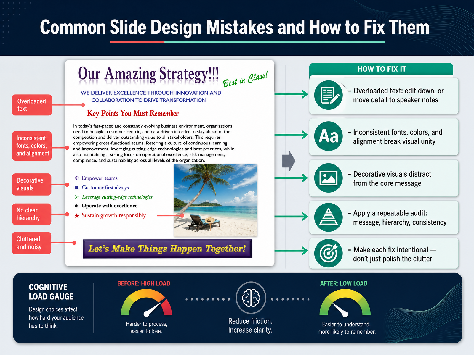 Common Slide Design Mistakes and How to Fix Them