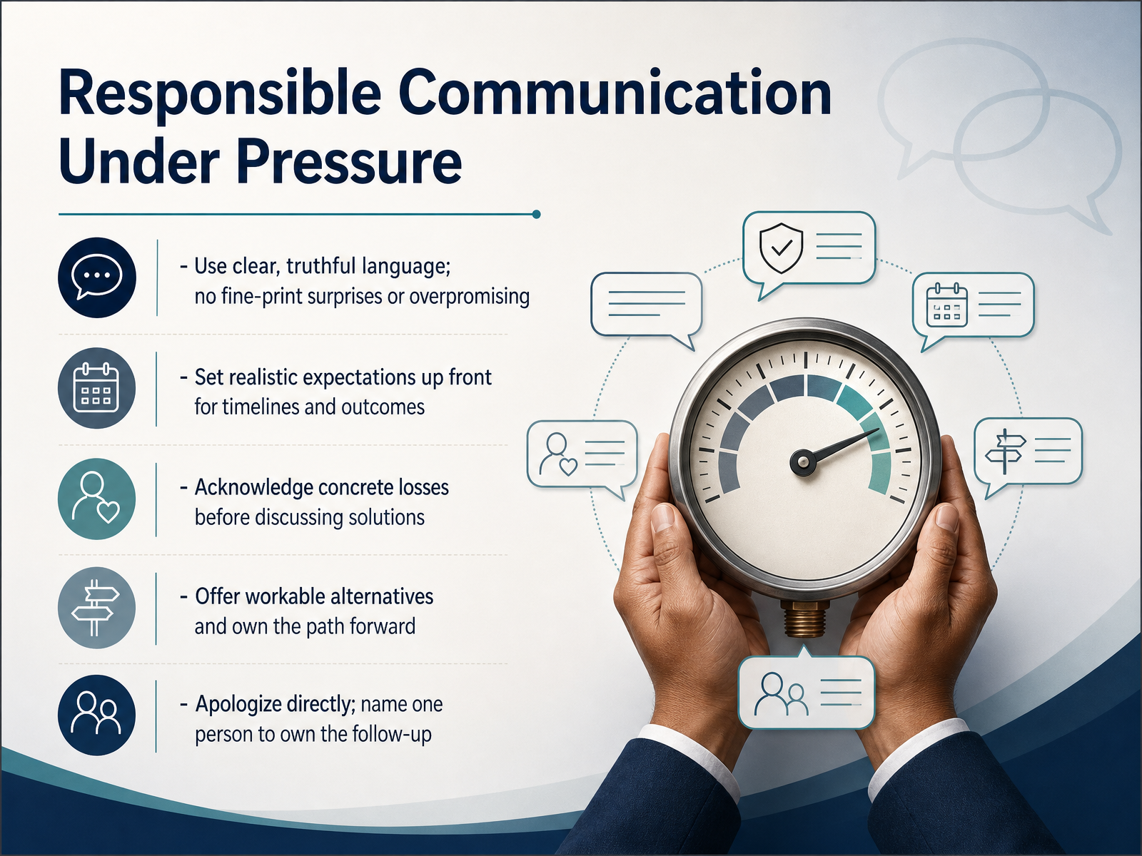 Responsible Communication Under Pressure
