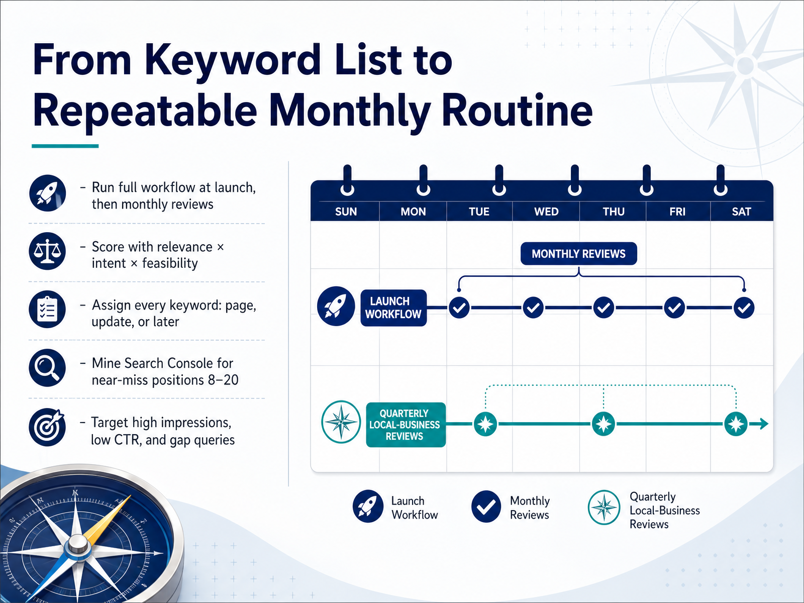 From Keyword List to Repeatable Monthly Routine