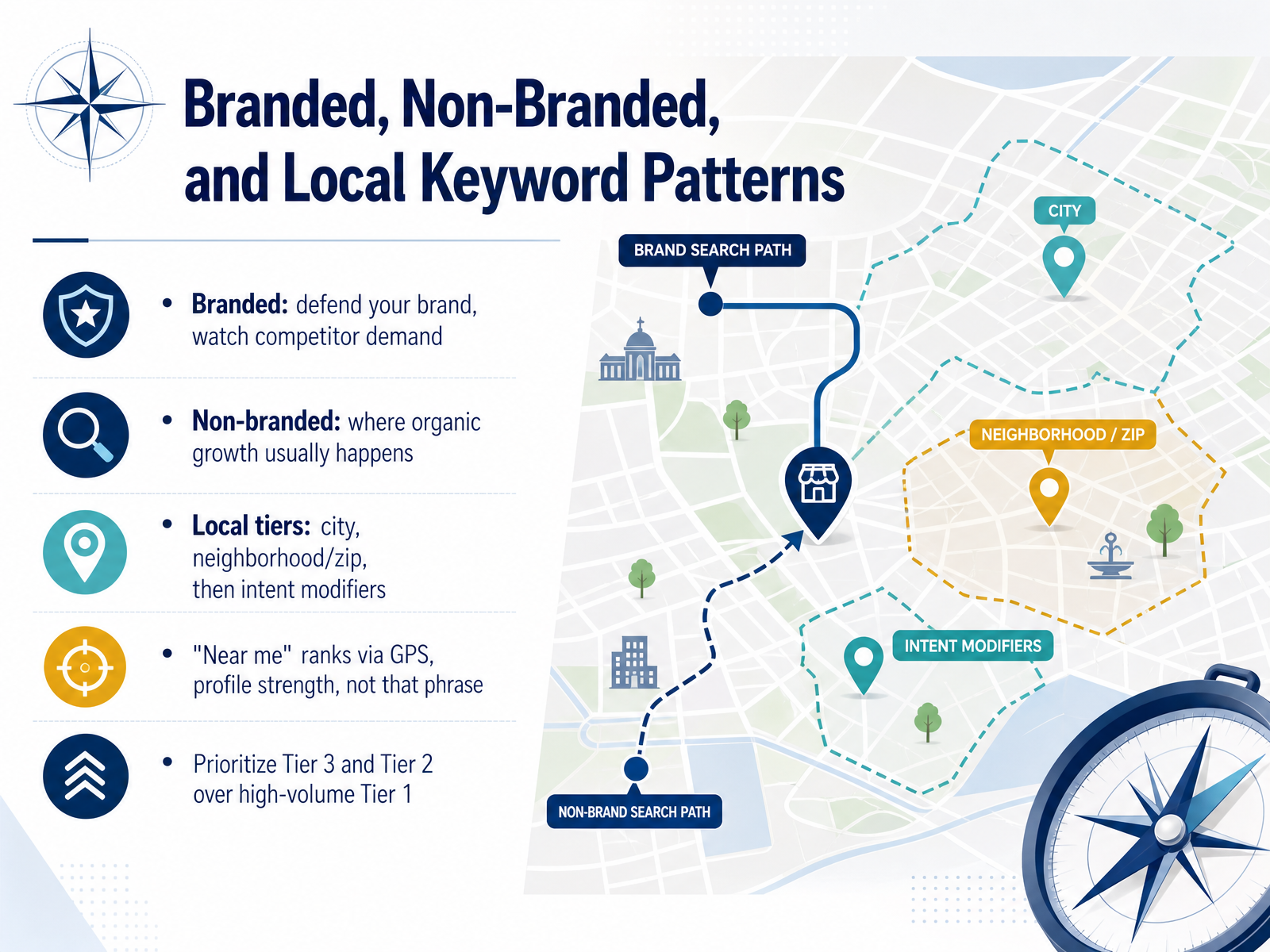 Branded, Non-Branded, and Local Keyword Patterns