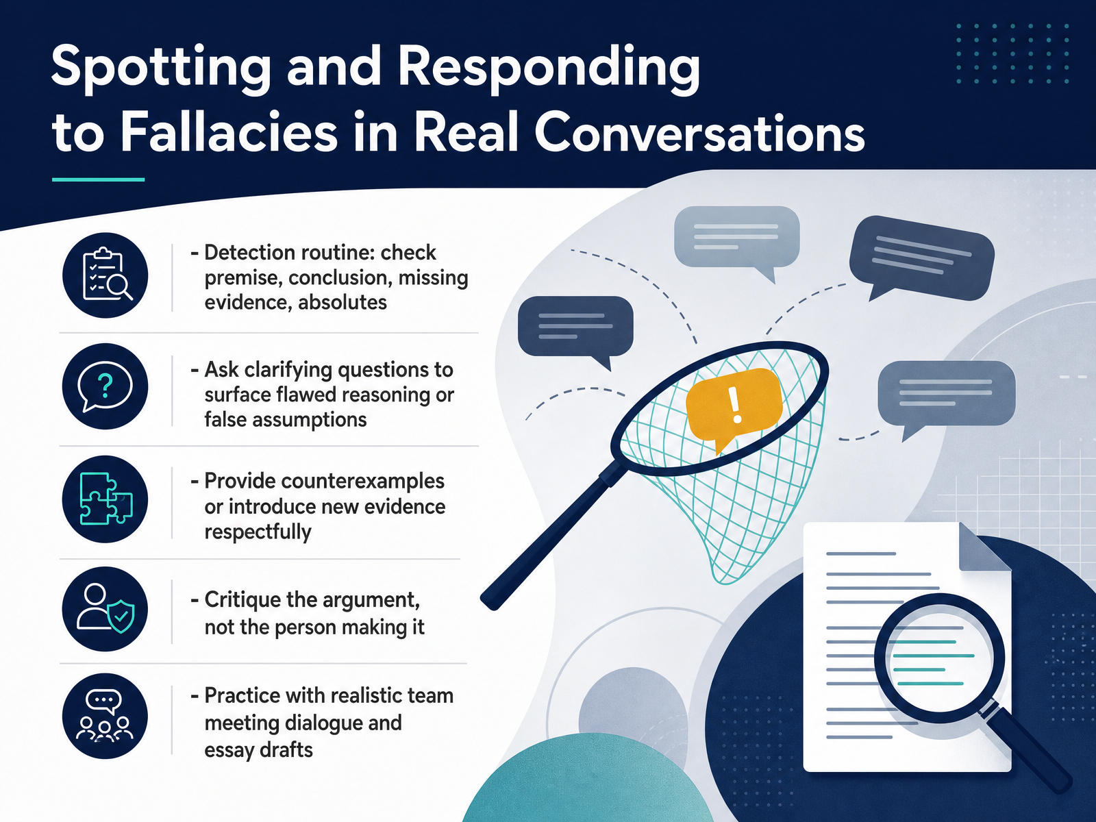 Spotting and Responding to Fallacies in Real Conversations