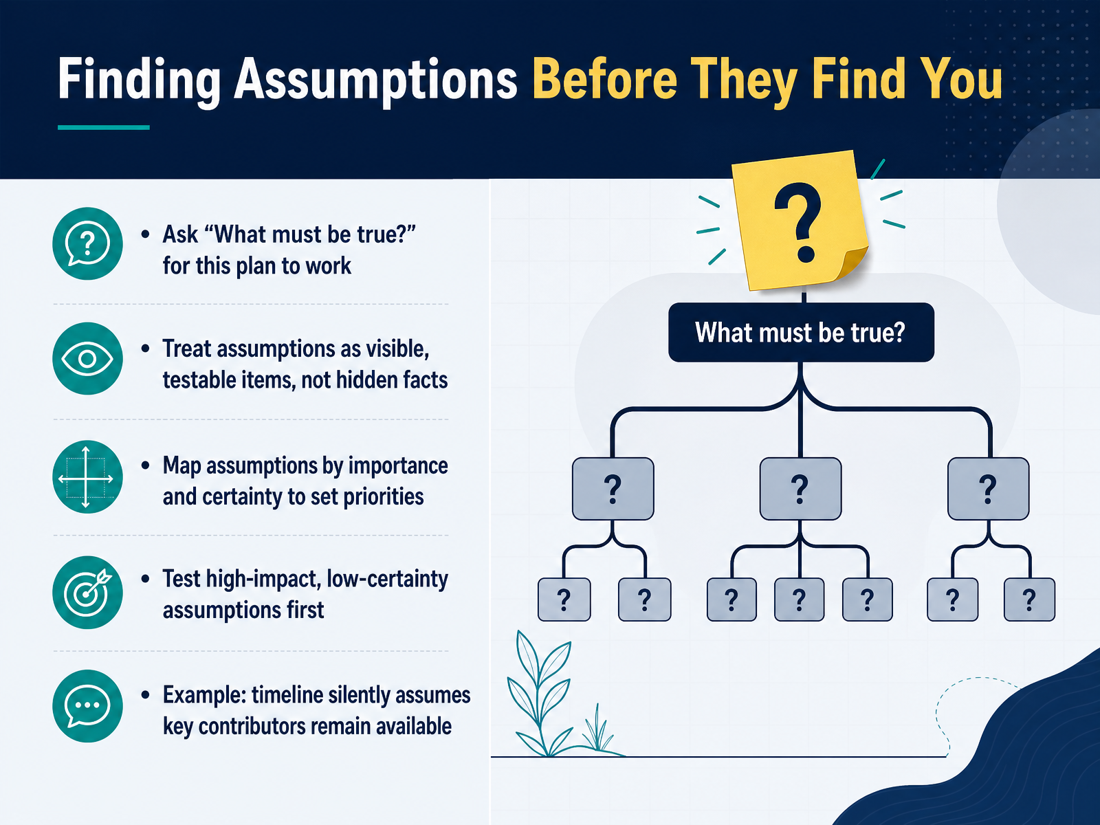 Finding Assumptions Before They Find You