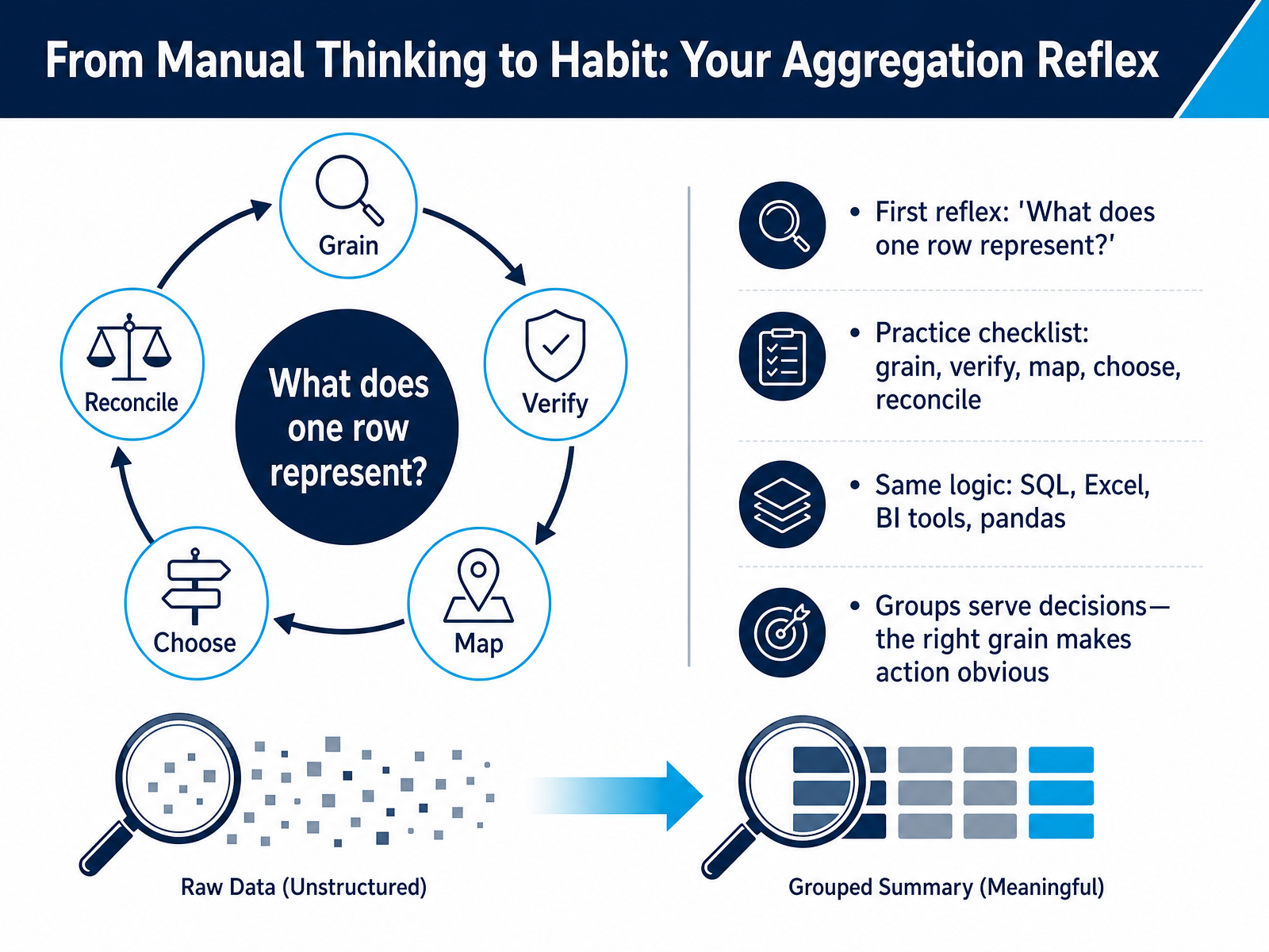 From Manual Thinking to Habit: Your Aggregation Reflex