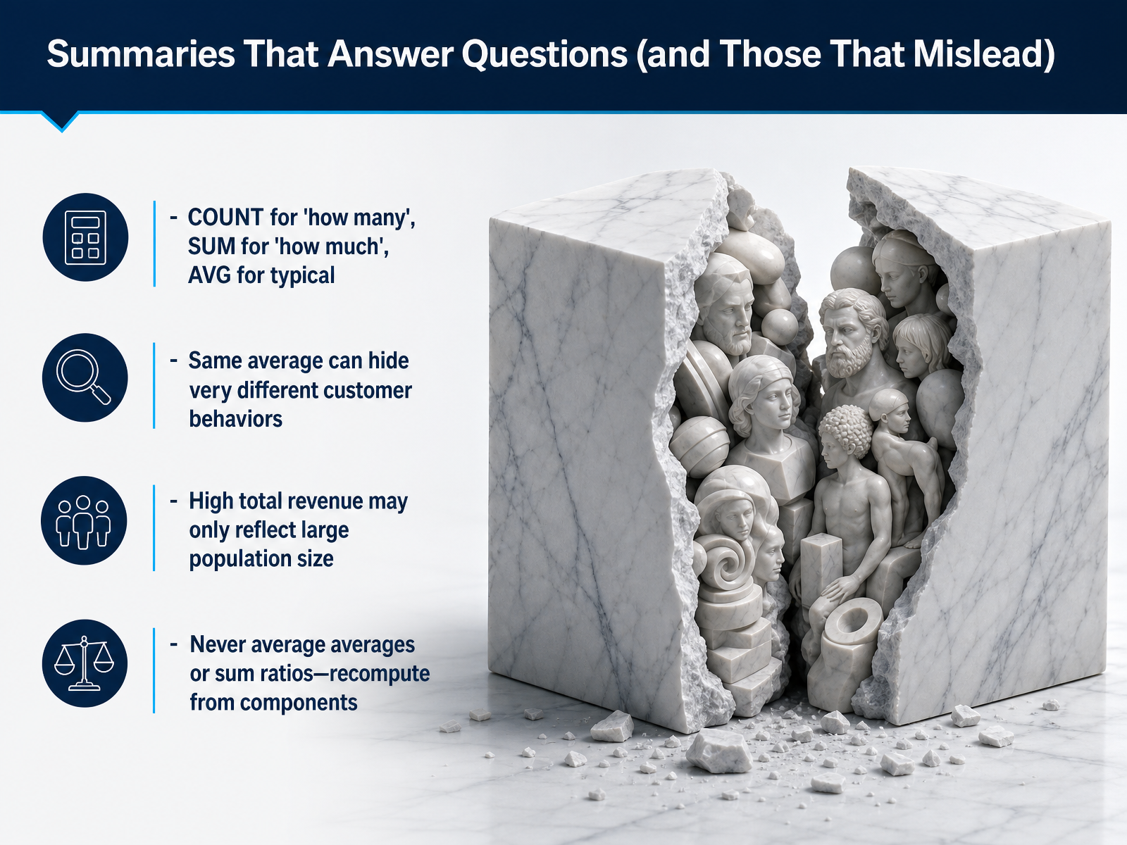 Summaries That Answer Questions (and Those That Mislead)