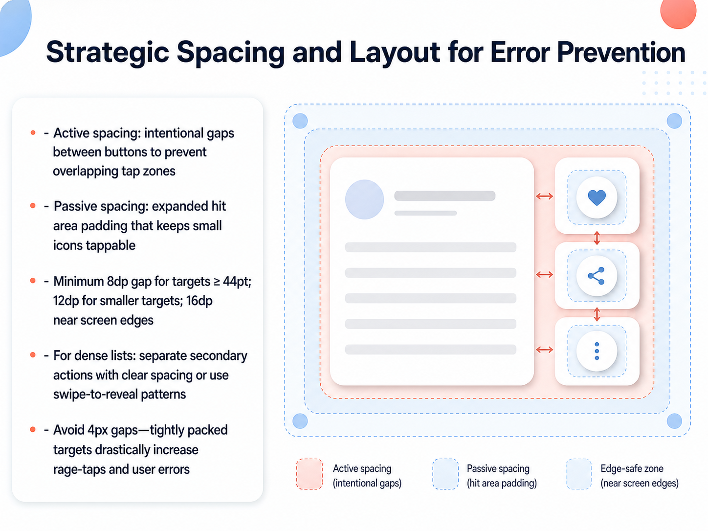 Strategic Spacing and Layout for Error Prevention