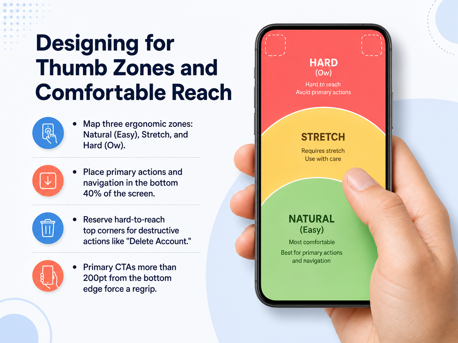 Designing for Thumb Zones and Comfortable Reach