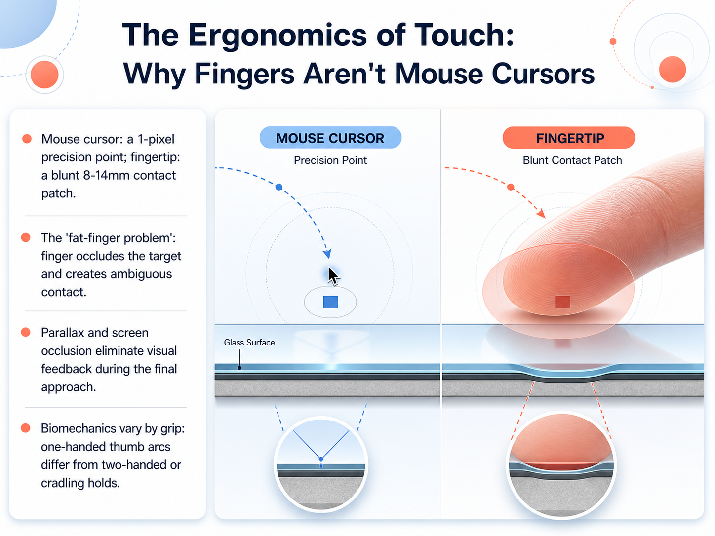 The Ergonomics of Touch: Why Fingers Aren't Mouse Cursors
