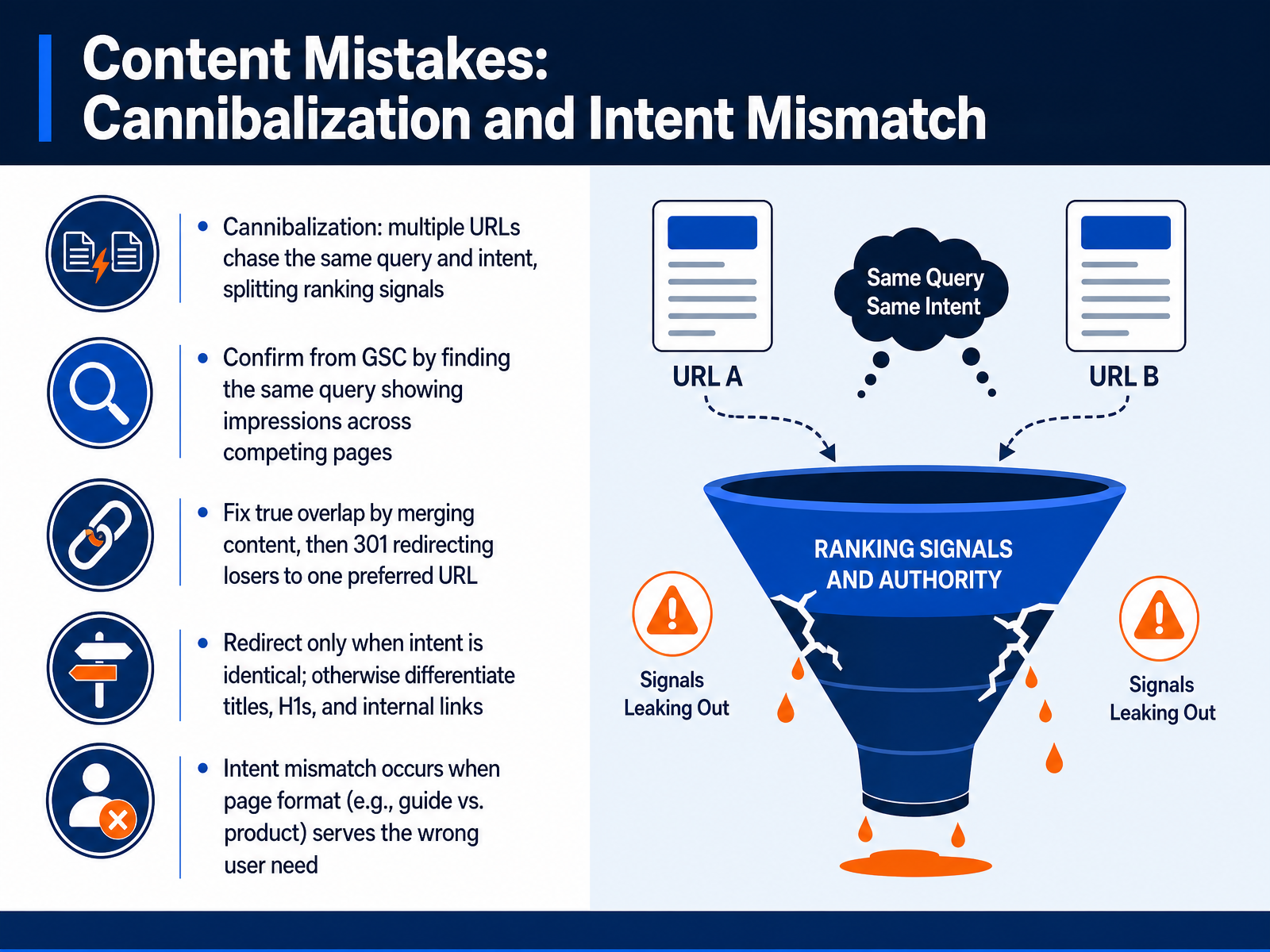 Content Mistakes: Cannibalization and Intent Mismatch