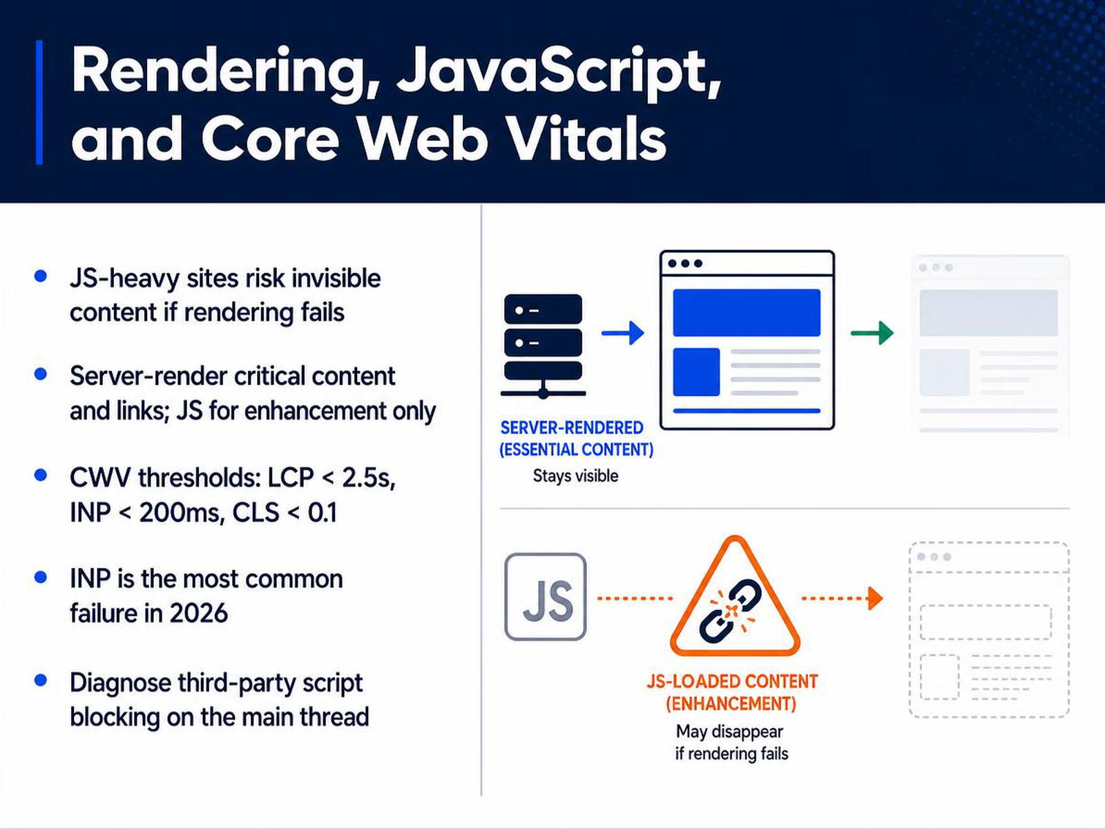 Rendering, JavaScript, and Core Web Vitals
