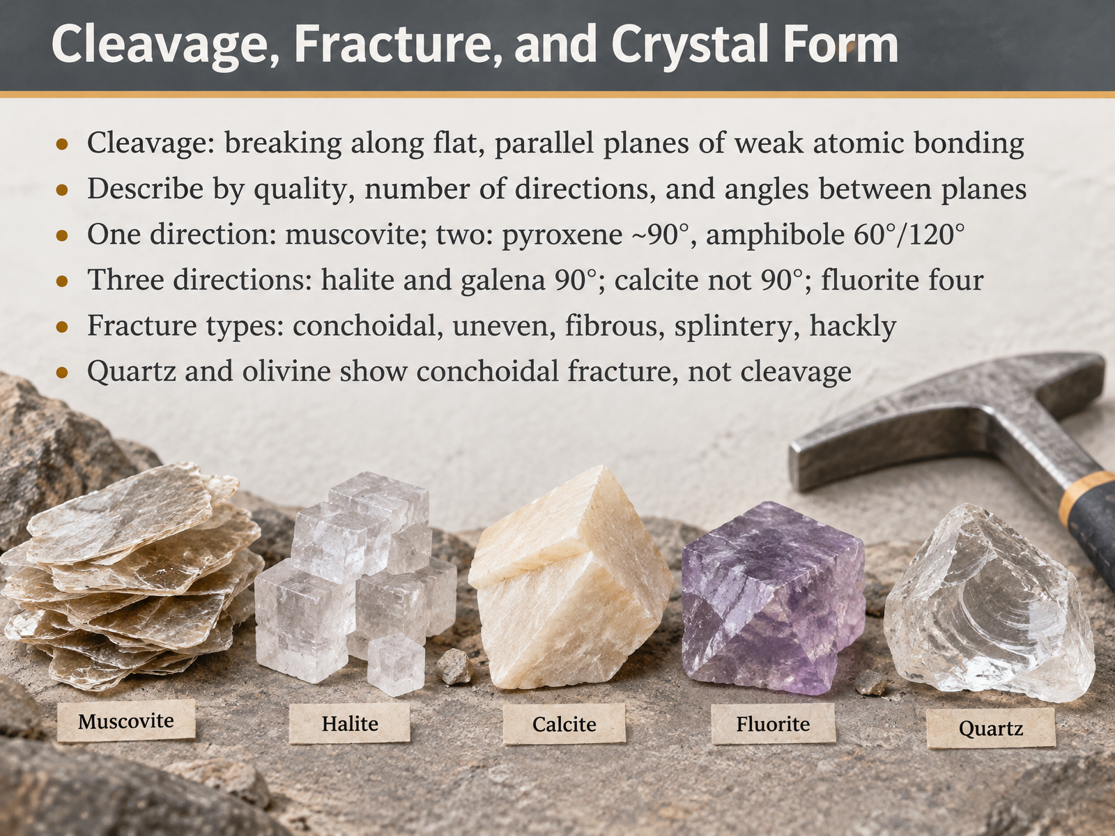 Cleavage, Fracture, and Crystal Form