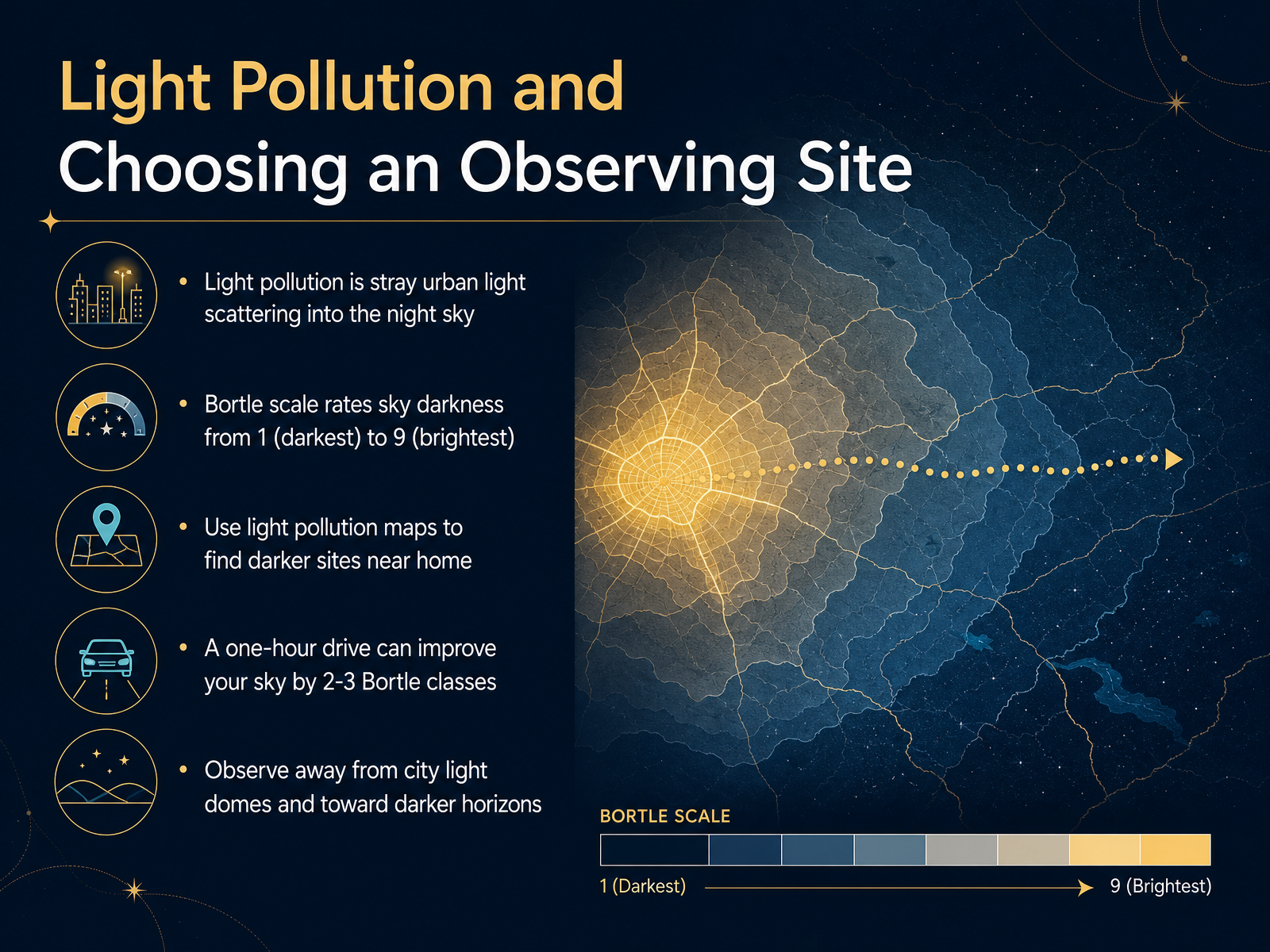 Light Pollution and Choosing an Observing Site