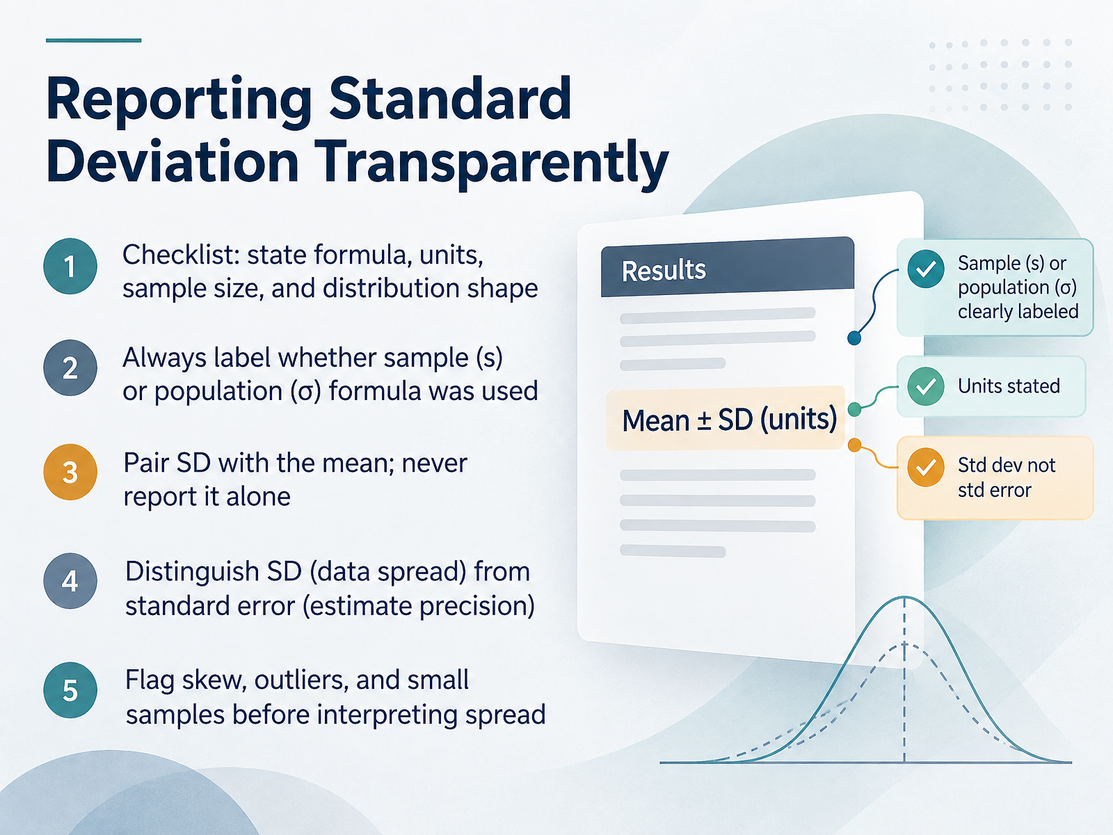 Reporting Standard Deviation Transparently