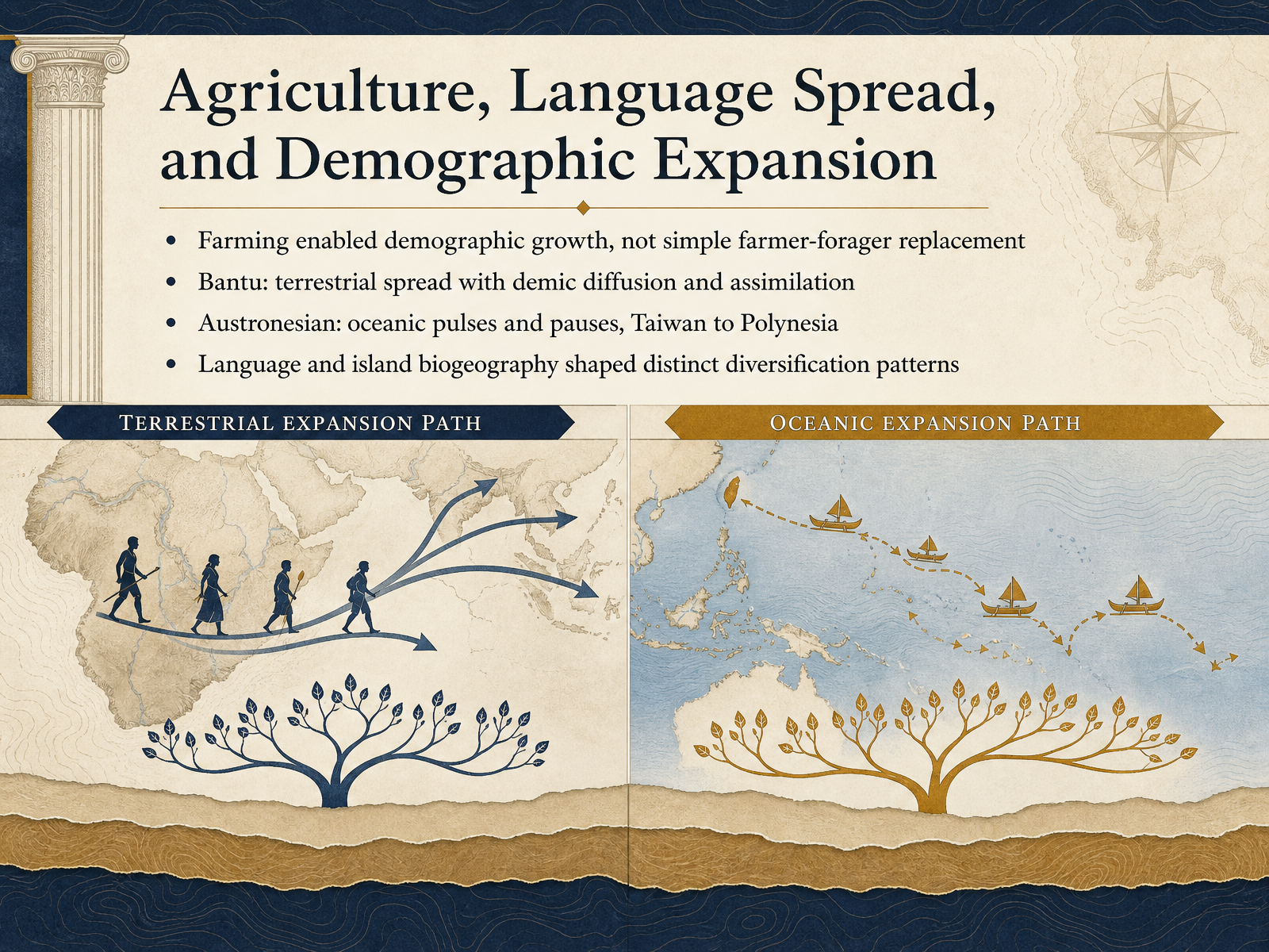 Agriculture, Language Spread, and Demographic Expansion