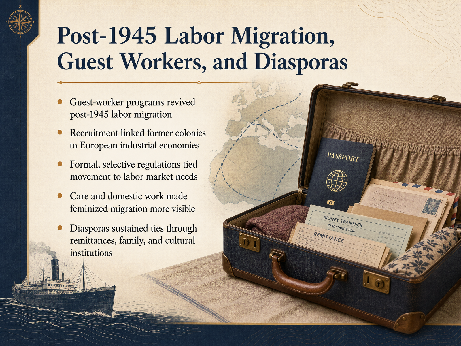 Post-1945 Labor Migration, Guest Workers, and Diasporas