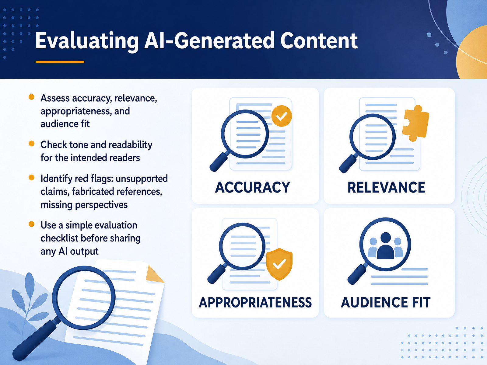 Evaluating AI-Generated Content