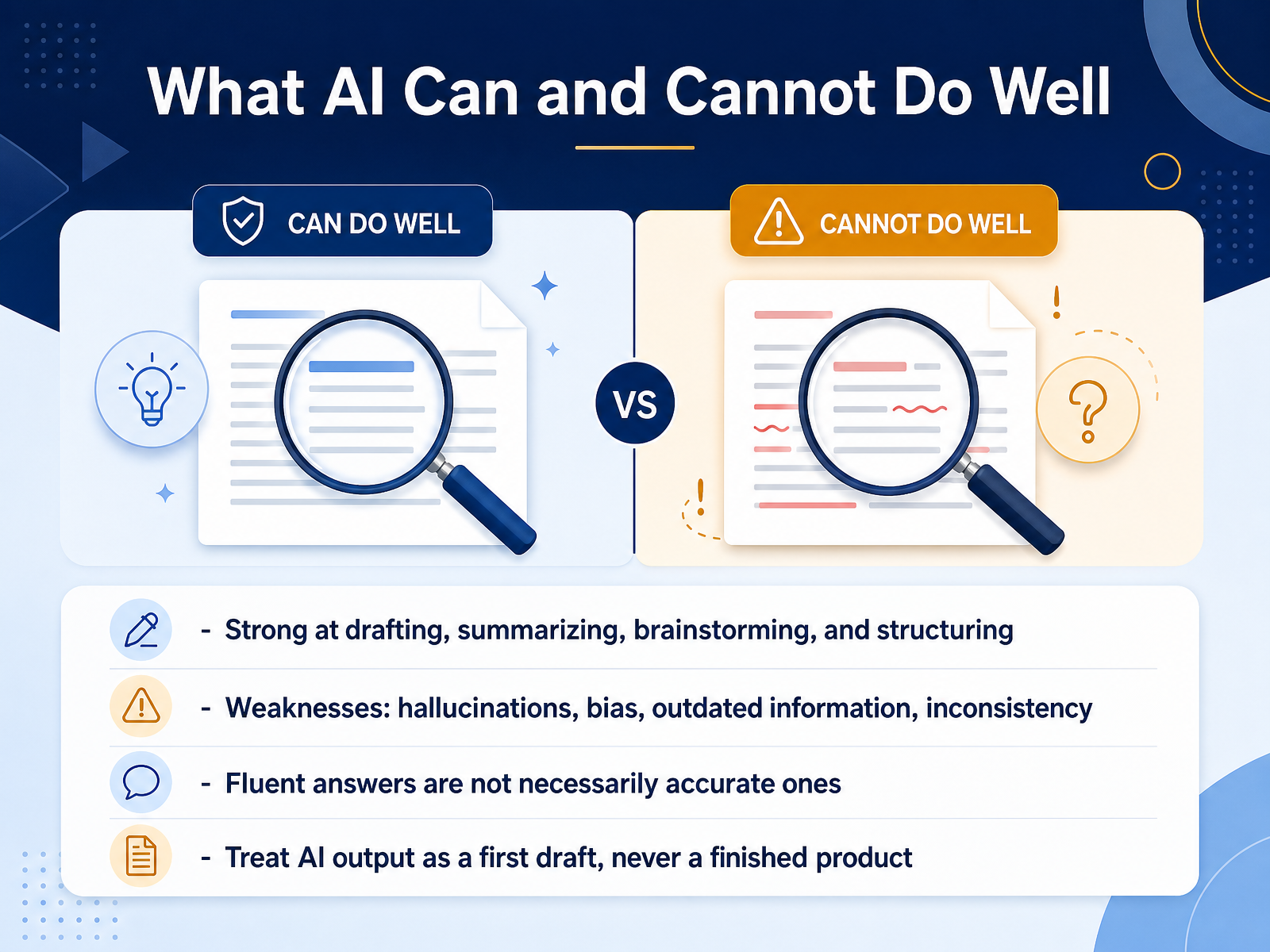 What AI Can and Cannot Do Well