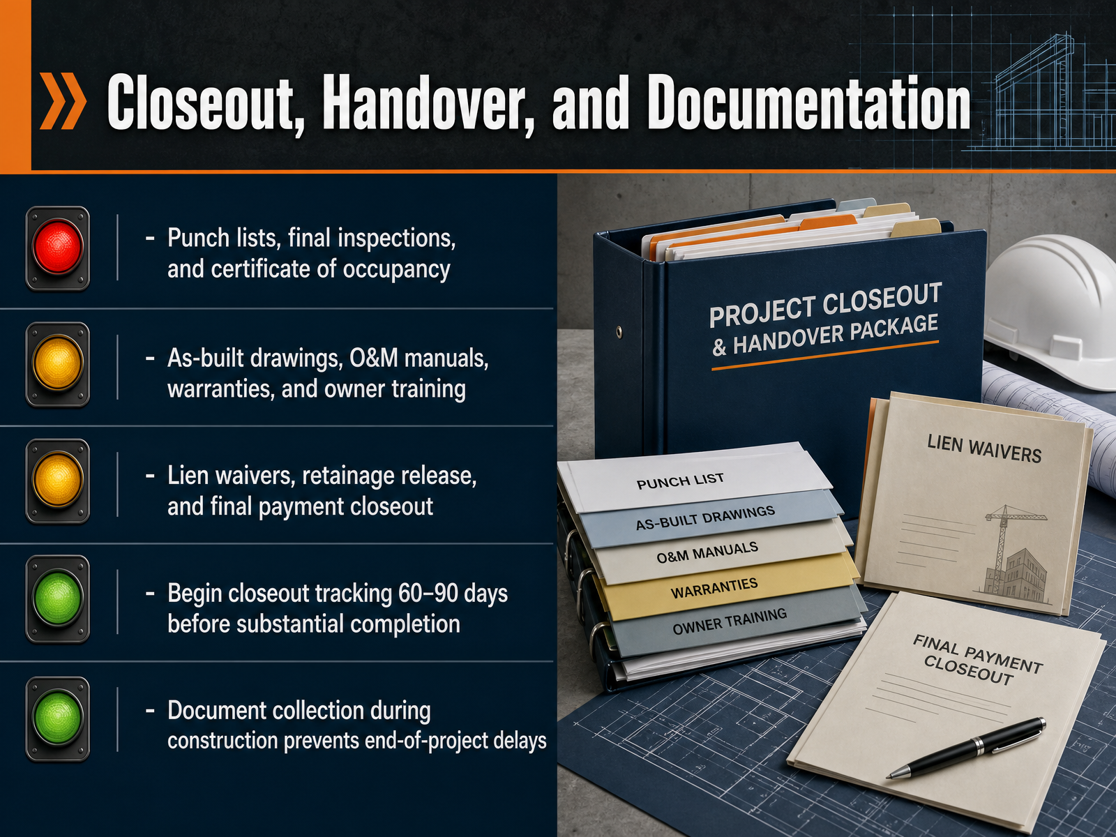 Closeout, Handover, and Documentation