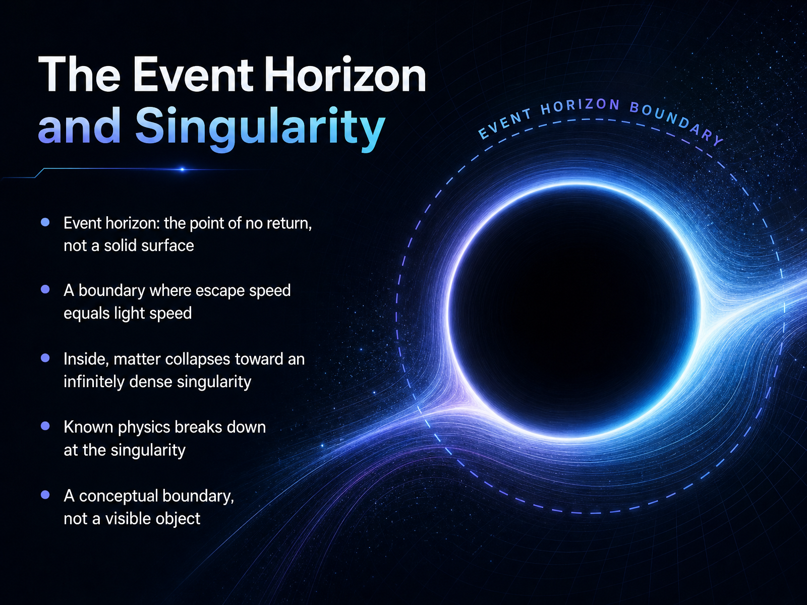 The Event Horizon and Singularity