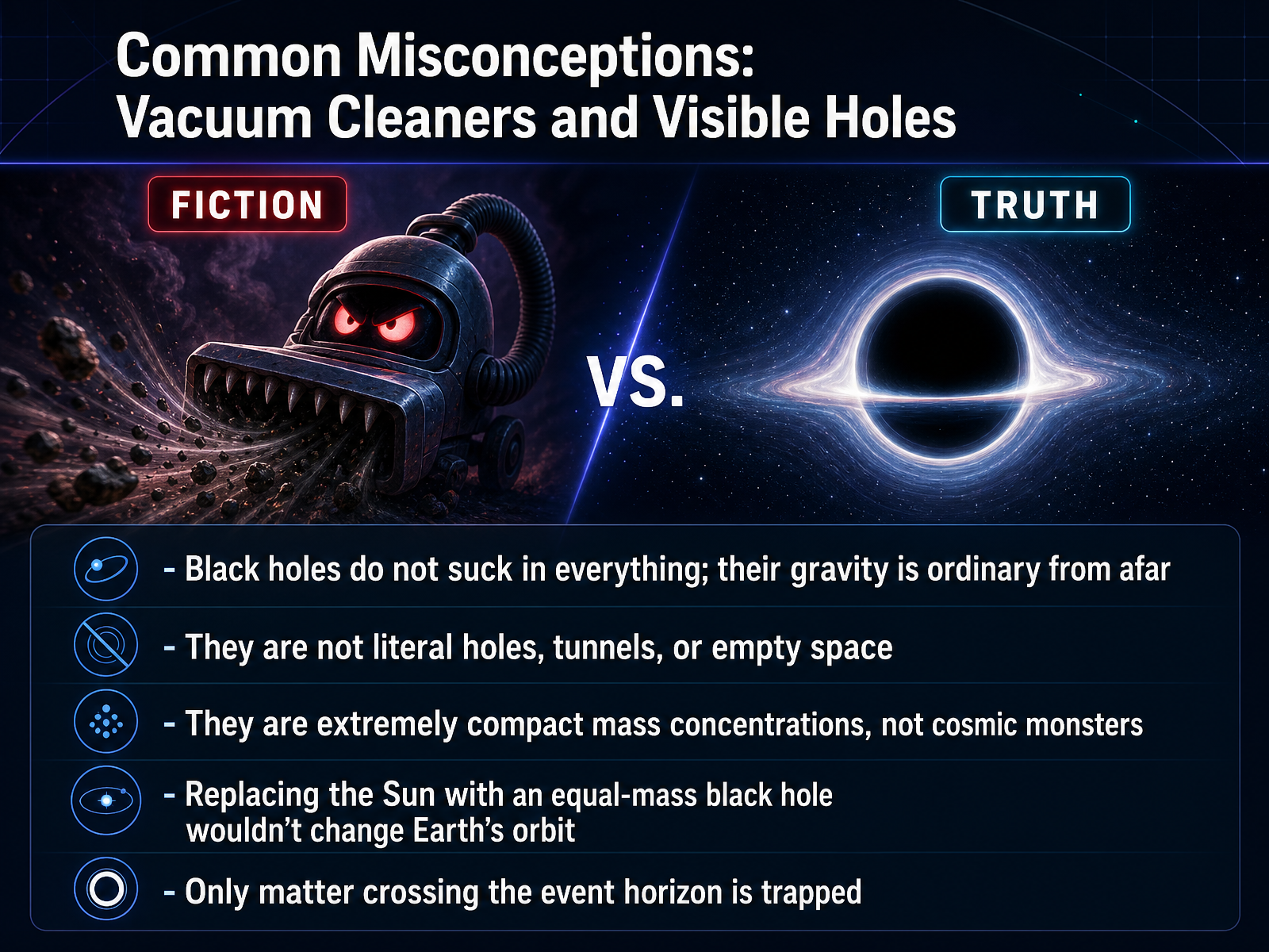 Common Misconceptions: Vacuum Cleaners and Visible Holes