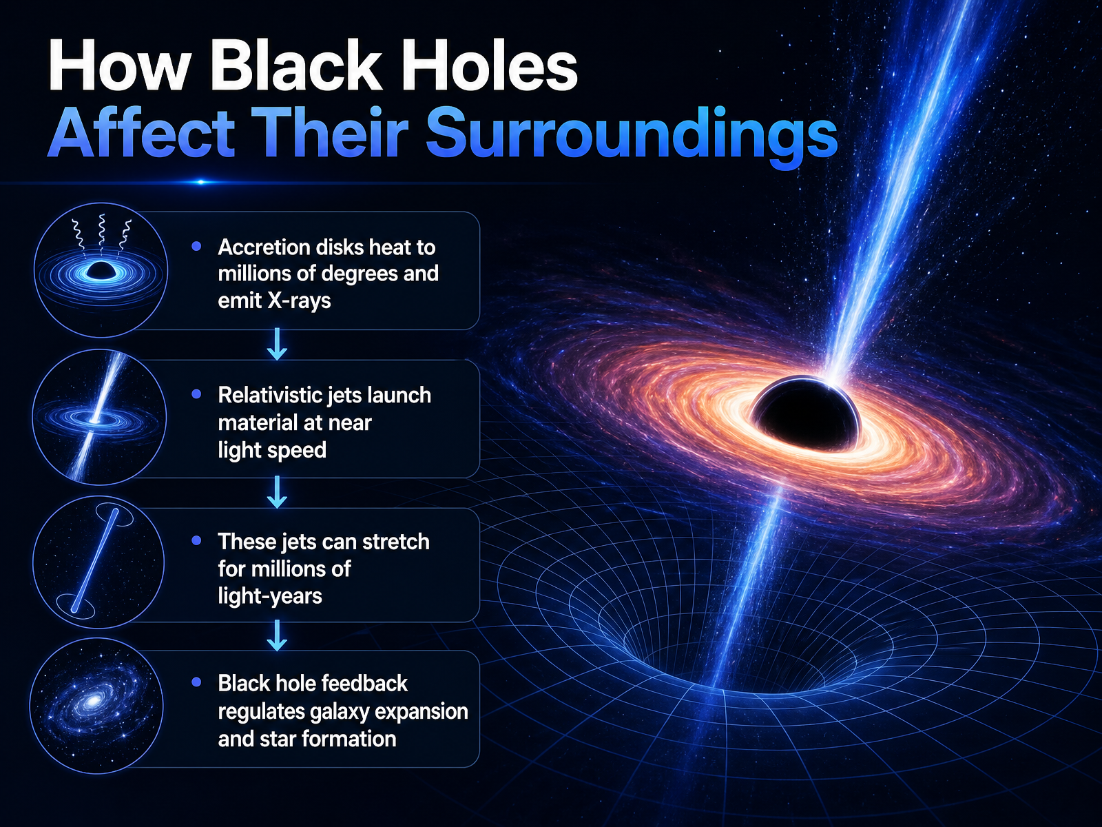 How Black Holes Affect Their Surroundings
