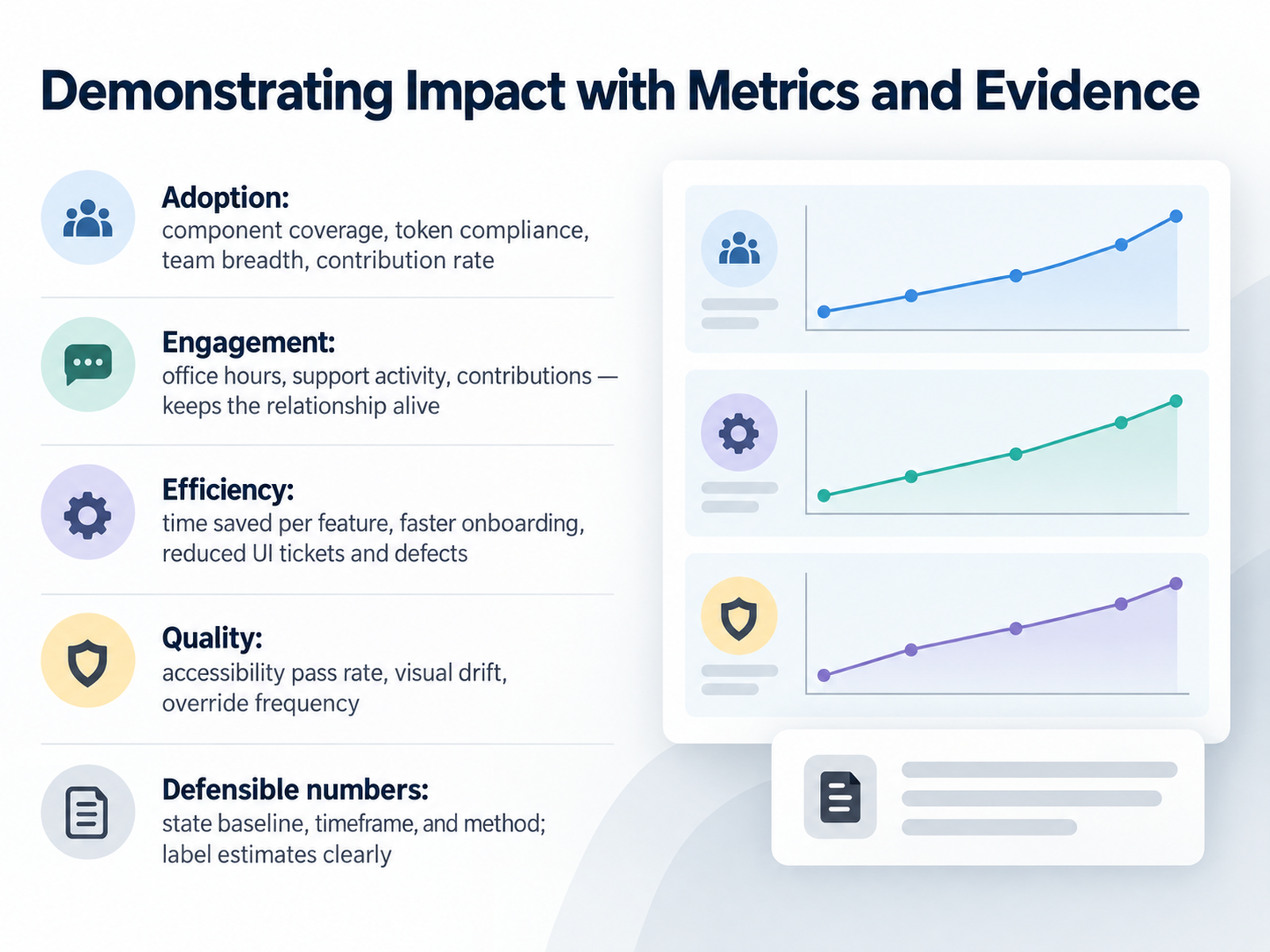 Demonstrating Impact with Metrics and Evidence