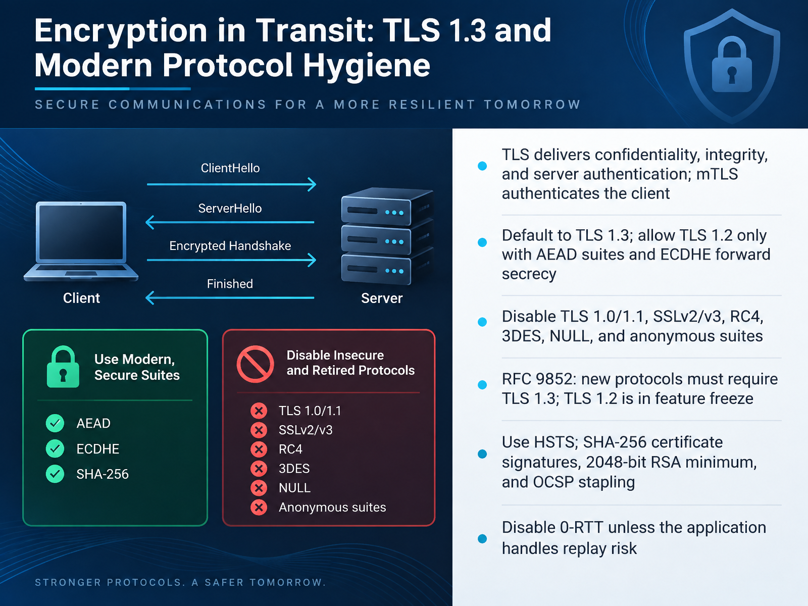Encryption in Transit: TLS 1.3 and Modern Protocol Hygiene
