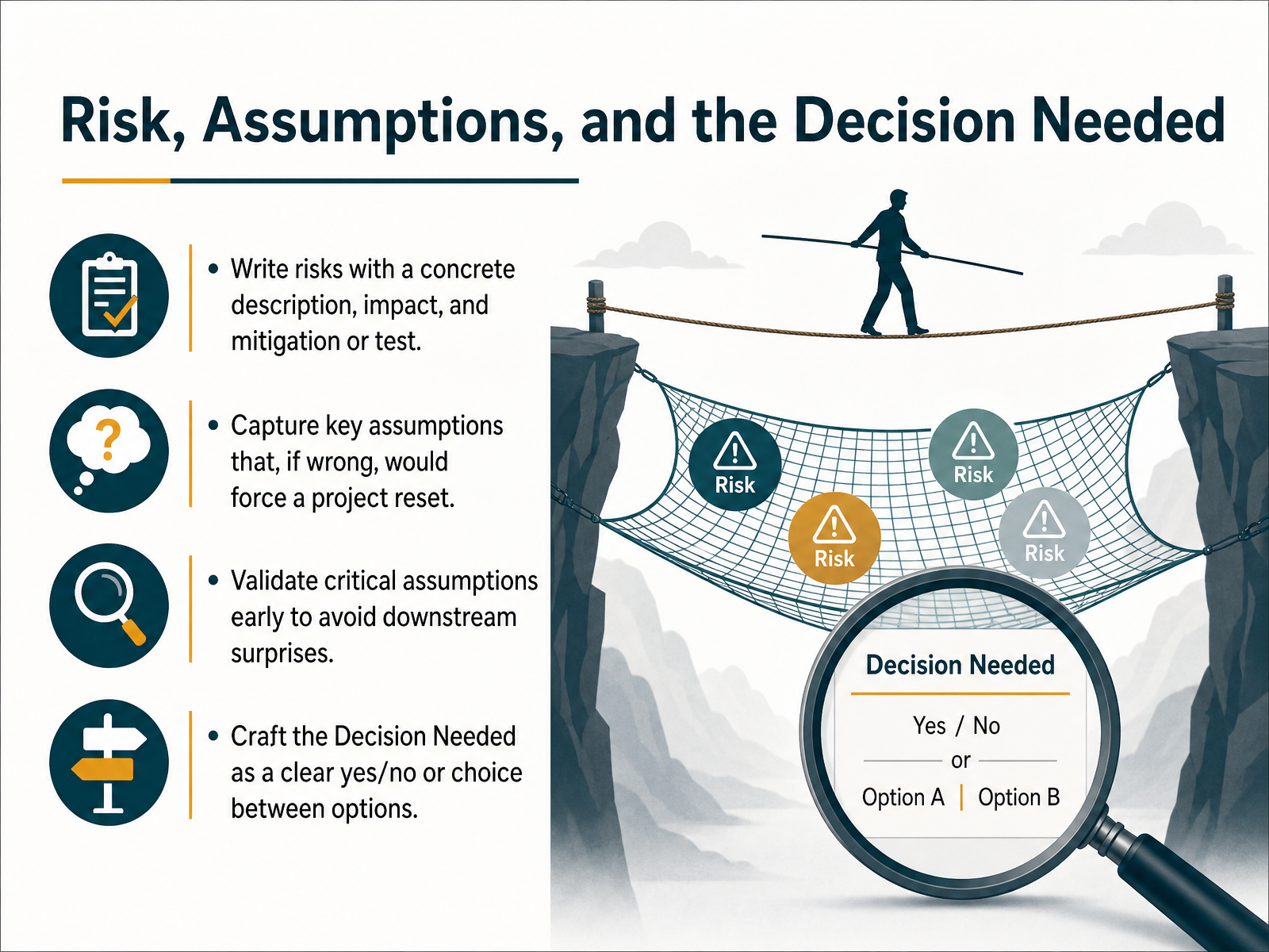 Risk, Assumptions, and the Decision Needed