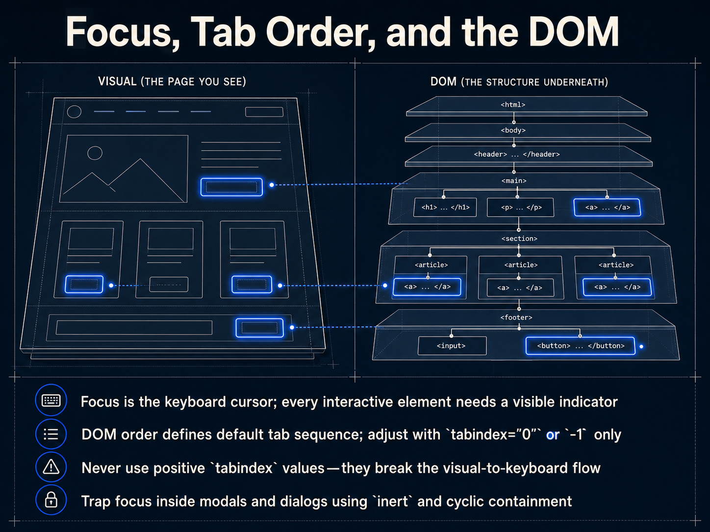 Focus, Tab Order, and the DOM