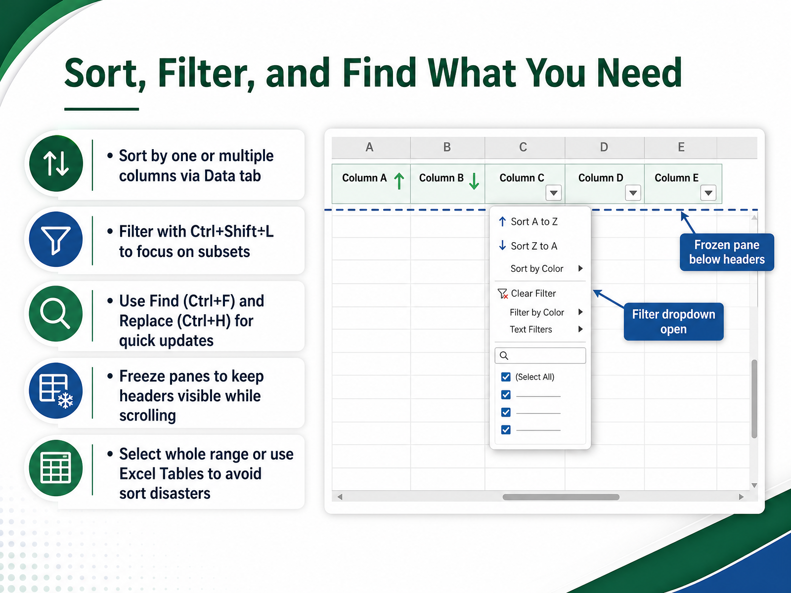 Sort, Filter, and Find What You Need