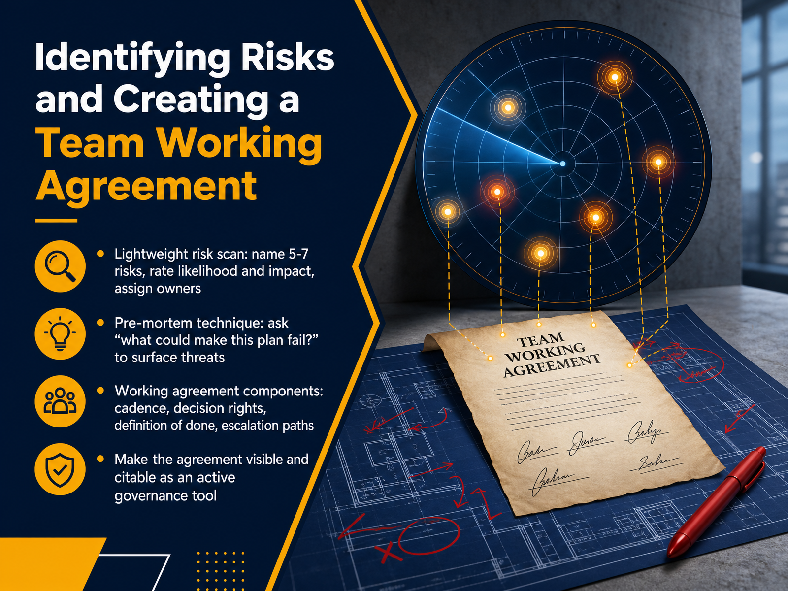 Identifying Risks and Creating a Team Working Agreement