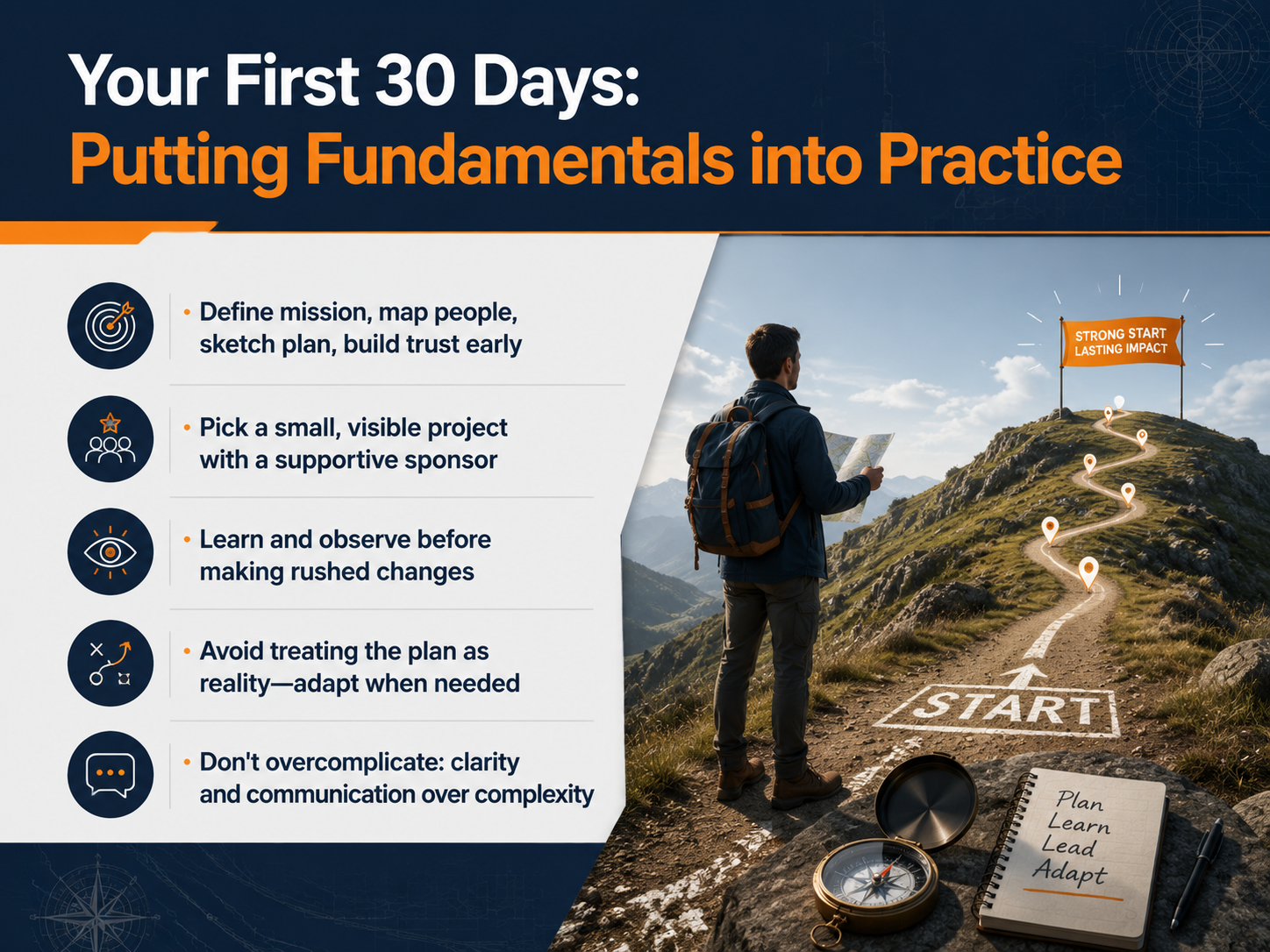 Your First 30 Days: Putting Fundamentals into Practice