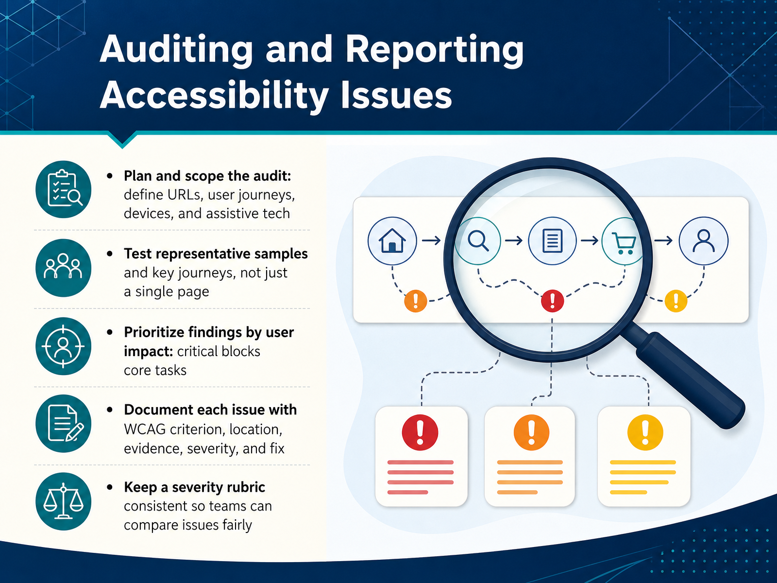 Auditing and Reporting Accessibility Issues
